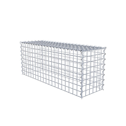 Extra gabion typ 3 100 cm x 40 cm x 30 cm (L x H x D), maskstorlek 5 cm x 5 cm, spiral