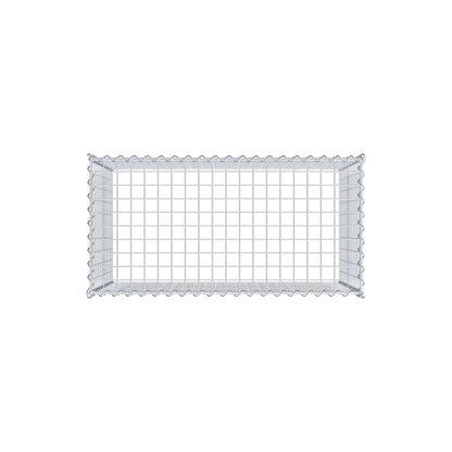 Gabion rapporté type 3 100 cm x 60 cm x 50 cm (L x H x P), mailles 5 cm x 5 cm, spirale