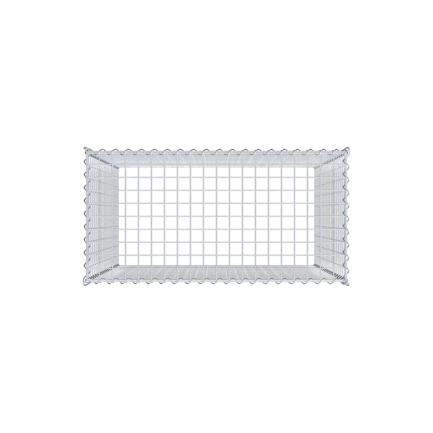 Gabion rapporté type 3 100 cm x 100 cm x 50 cm (L x H x P), mailles 5 cm x 5 cm, spirale