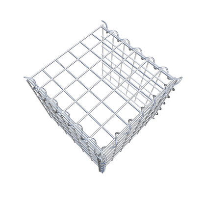 Aangegroeide schanskorf type 4 30 cm x 30 cm x 30 cm (L x H x D), maaswijdte 5 cm x 5 cm, spiraal