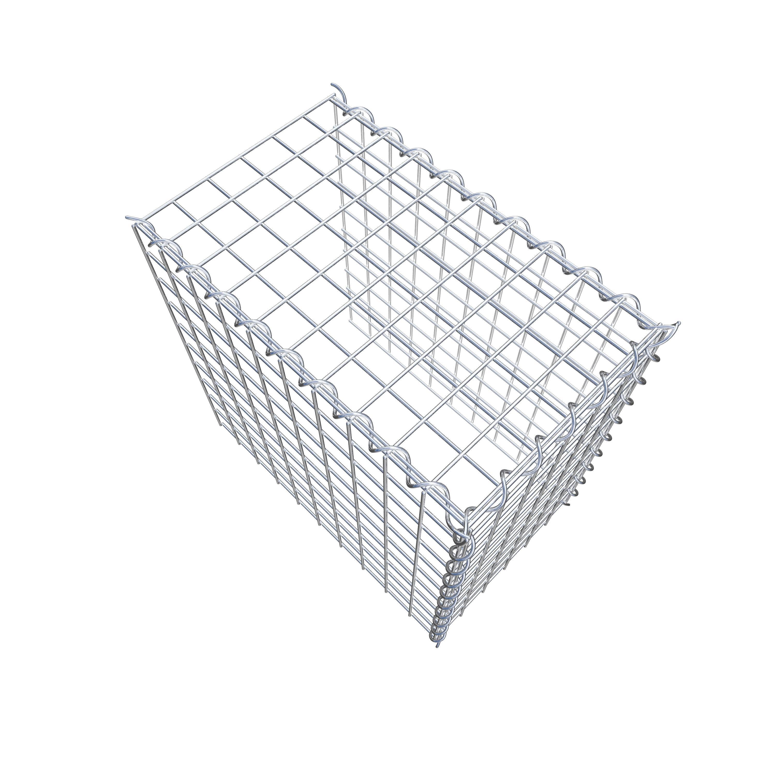 Gabion sur toile type 4 50 cm x 50 cm x 30 cm (L x H x P), maille 5 cm x 5 cm, spirale