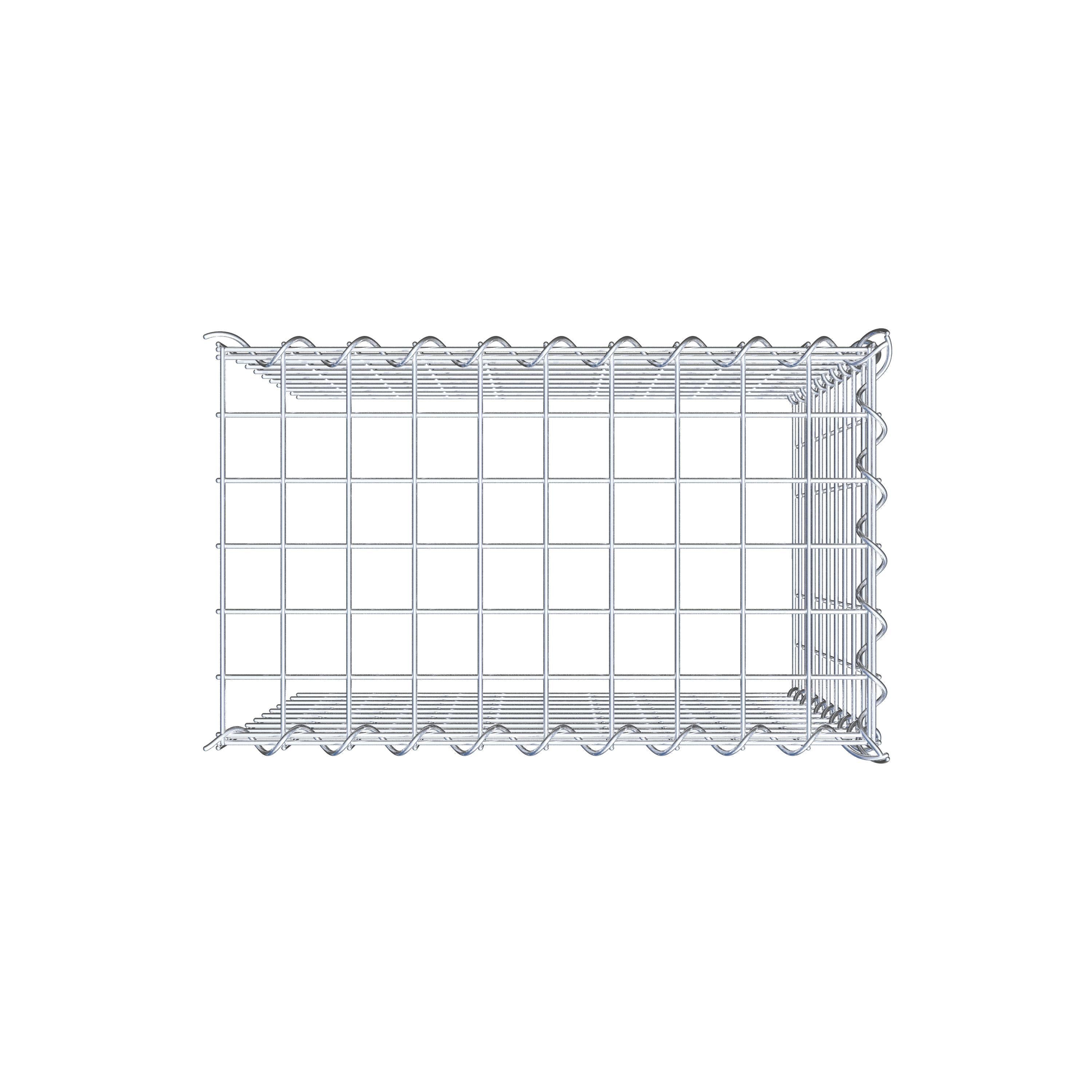 Gabion sur toile type 4 50 cm x 50 cm x 30 cm (L x H x P), maille 5 cm x 5 cm, spirale