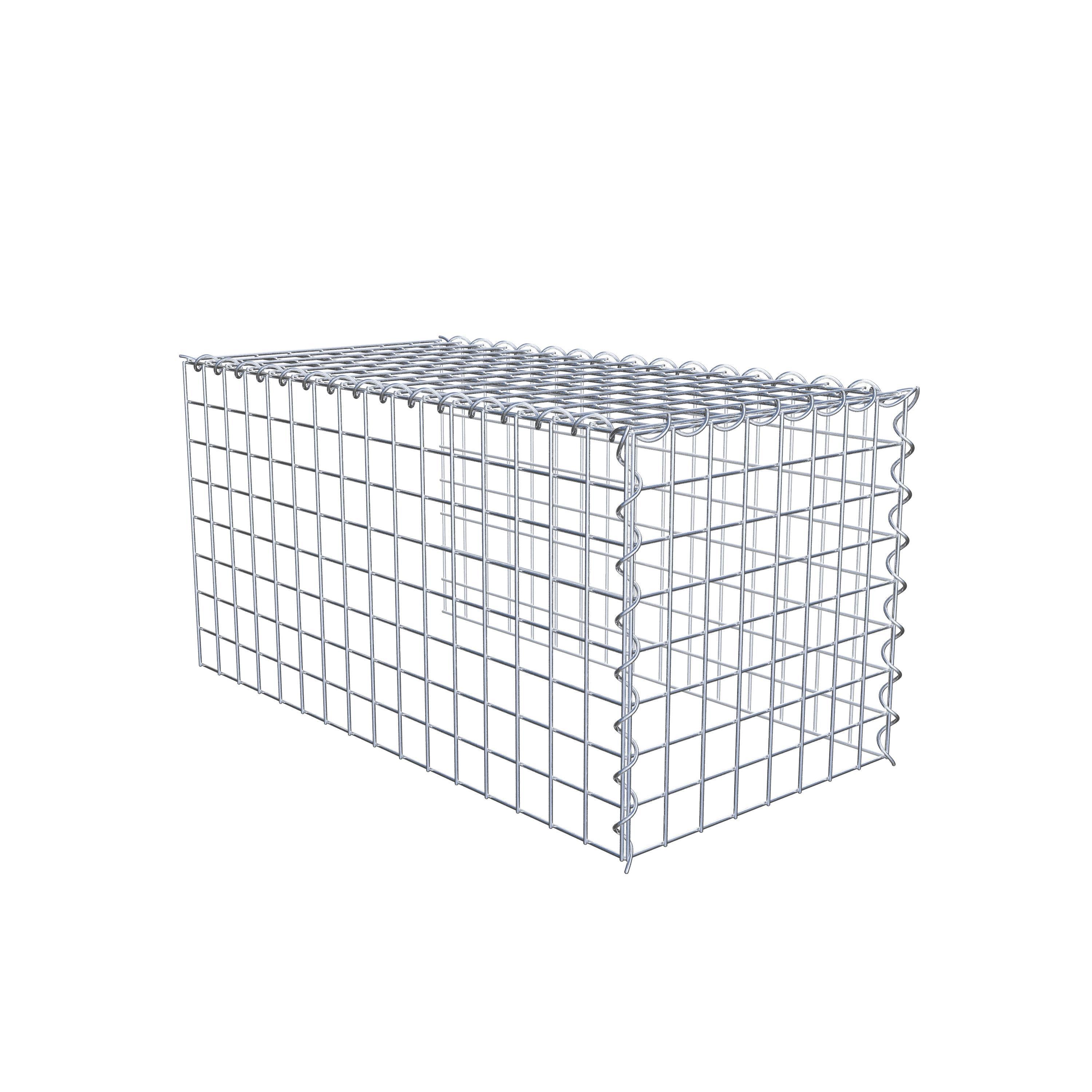 Gabion sur toile type 4 80 cm x 40 cm x 40 cm (L x H x P), maille 5 cm x 5 cm, spirale