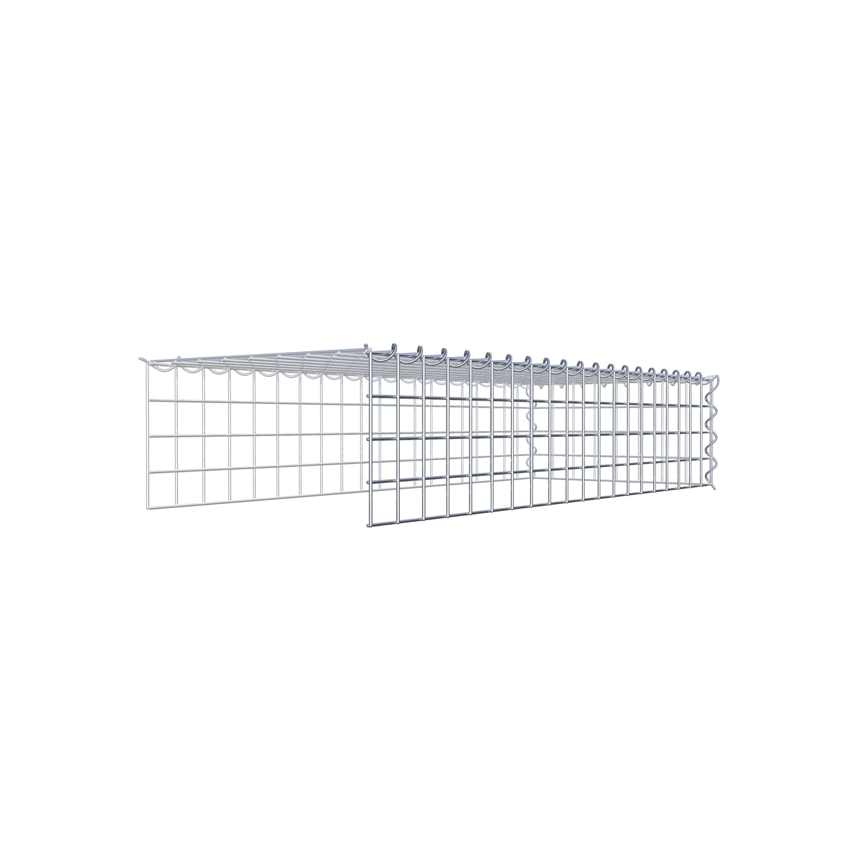 Gabion sur toile type 4 100 cm x 20 cm x 40 cm (L x H x P), maille 5 cm x 5 cm, spirale