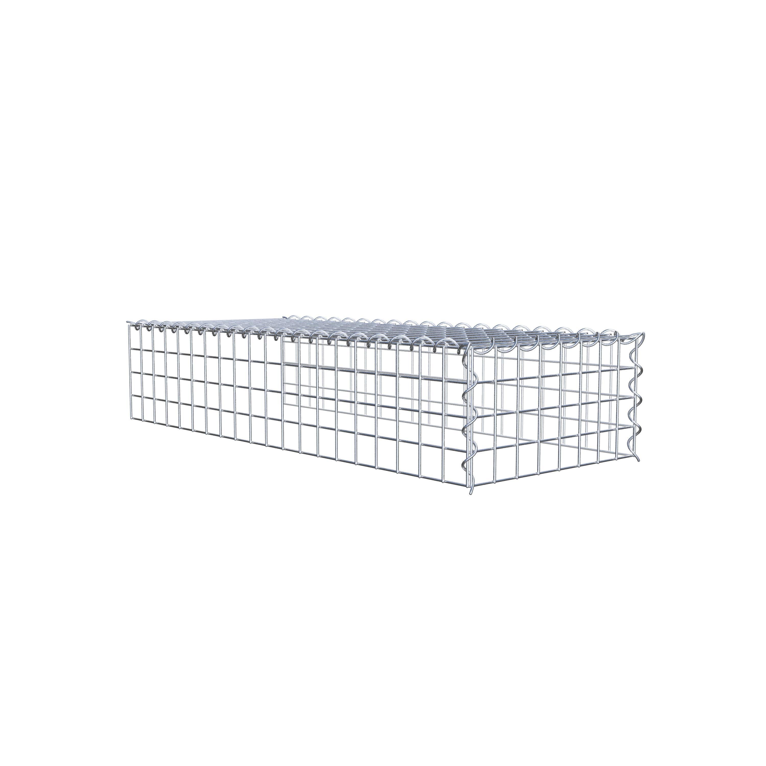 Gabion sur toile type 4 100 cm x 20 cm x 40 cm (L x H x P), maille 5 cm x 5 cm, spirale