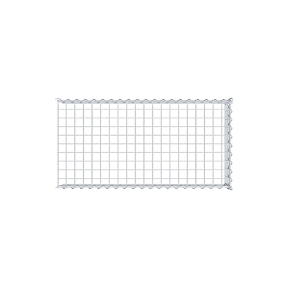 Gabbione aggiuntivo tipo 4 100 cm x 20 cm x 50 cm (L x H x P), dimensione maglia 5 cm x 5 cm, a spirale