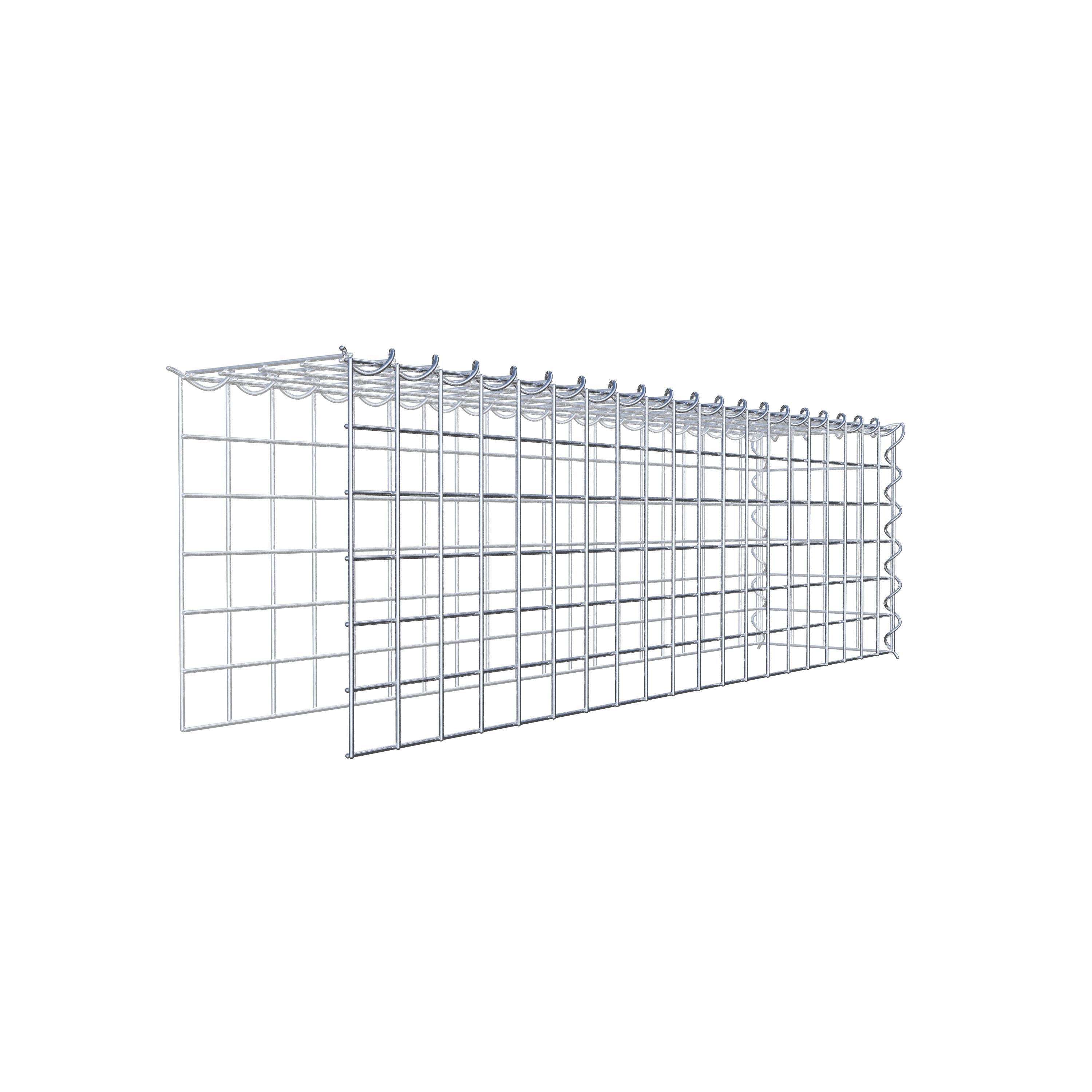 Gabion sur toile type 4 100 cm x 30 cm x 20 cm (L x H x P), maille 5 cm x 5 cm, spirale