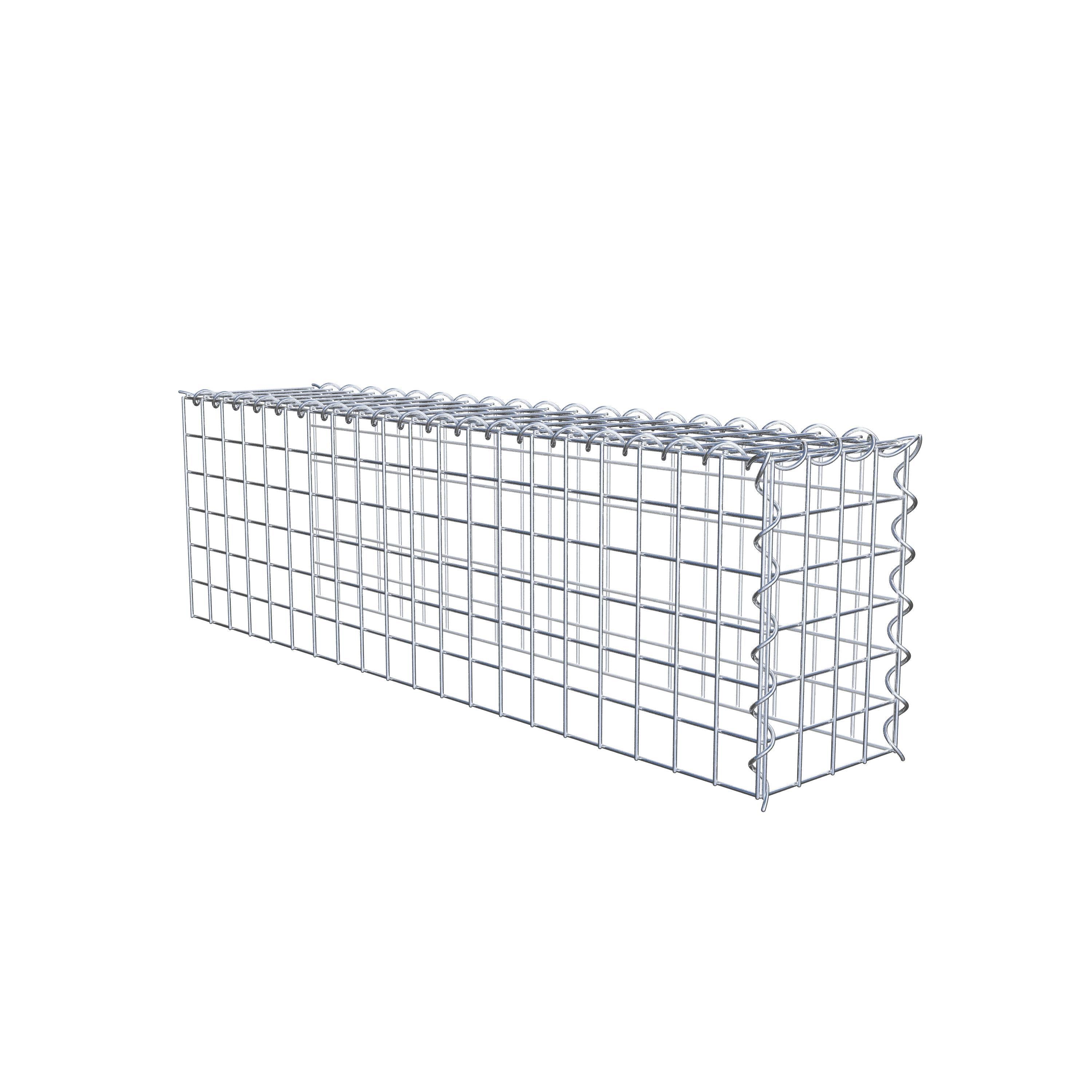 Gabion sur toile type 4 100 cm x 30 cm x 20 cm (L x H x P), maille 5 cm x 5 cm, spirale