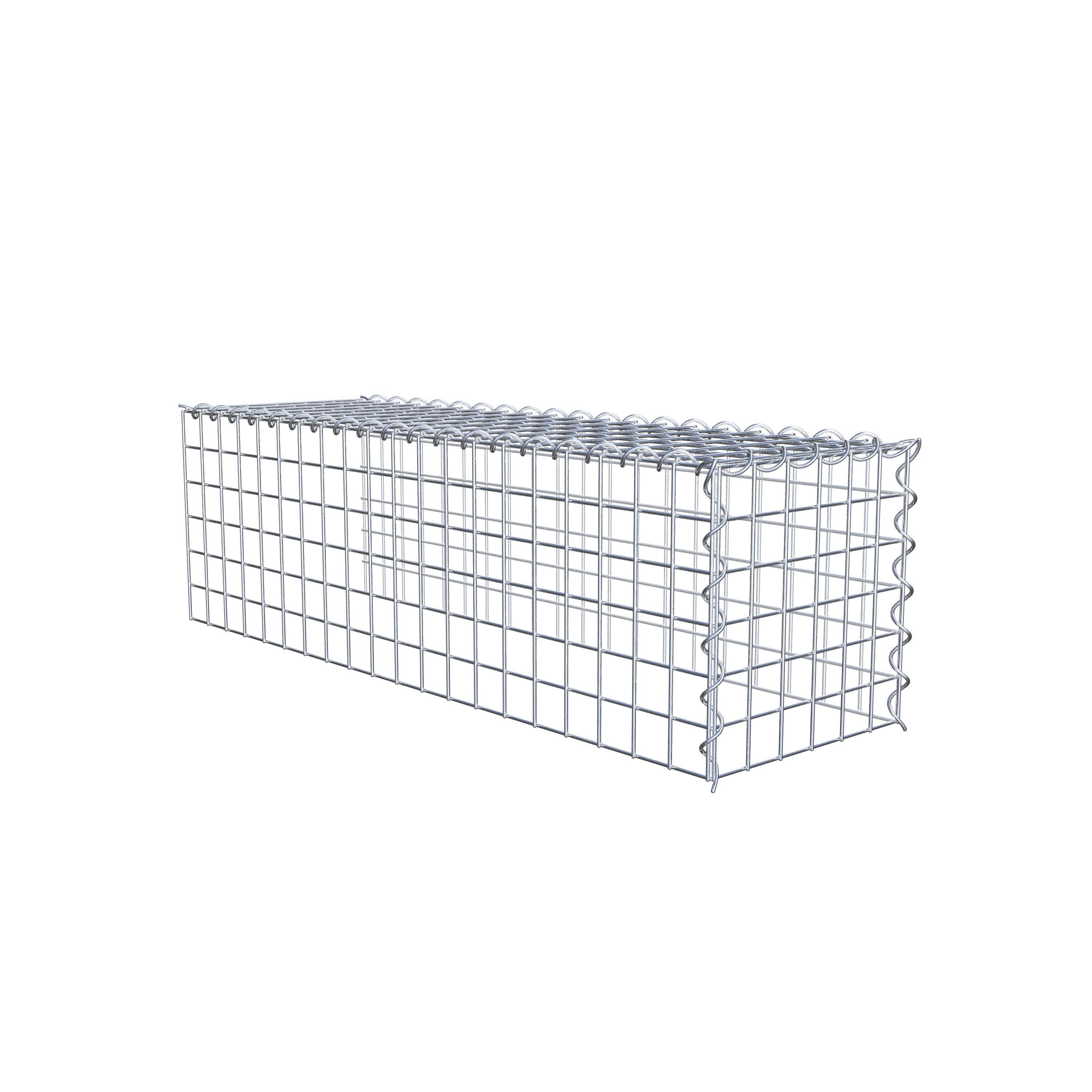 Gabion sur toile type 4 100 cm x 30 cm x 30 cm (L x H x P), maille 5 cm x 5 cm, spirale