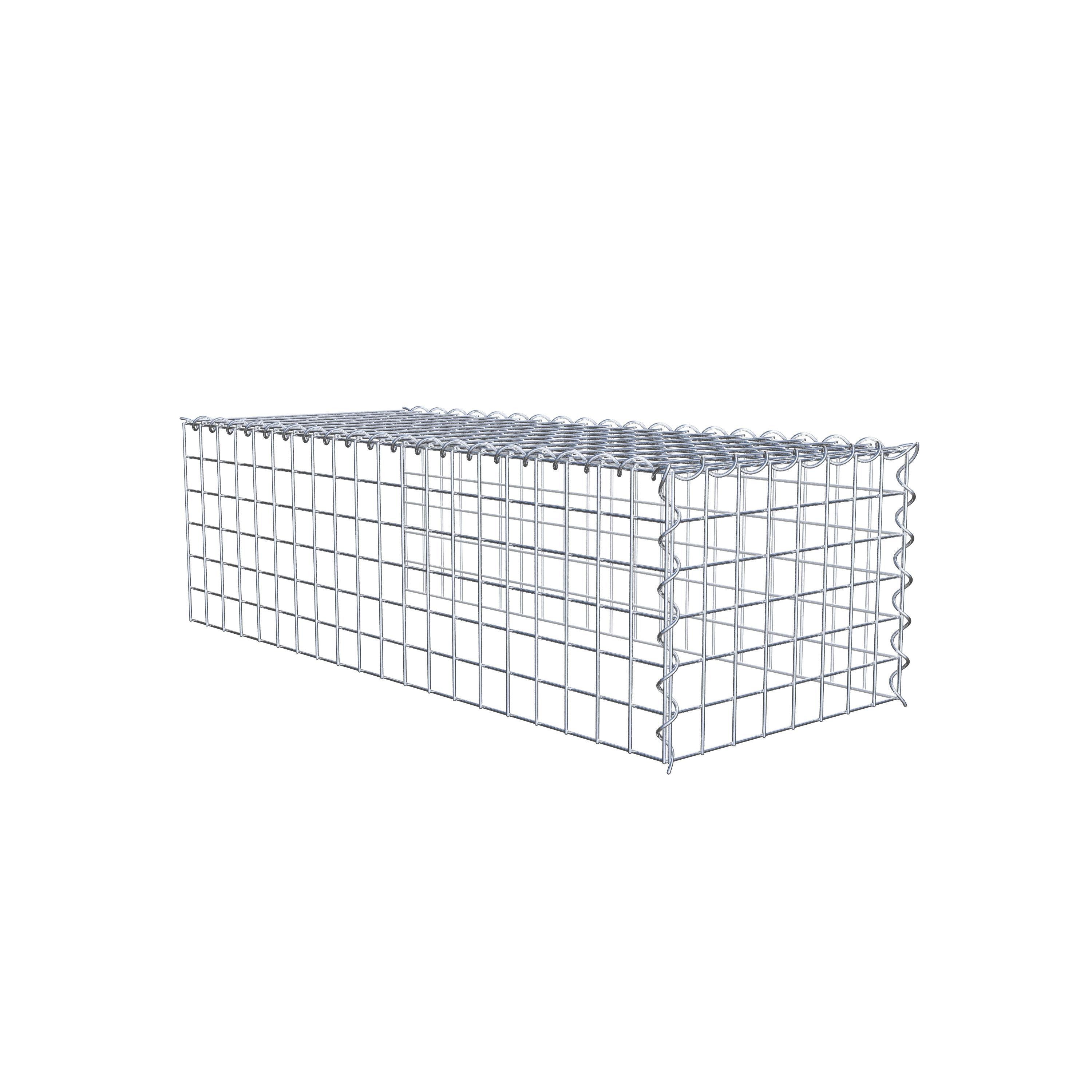 Gabion sur toile type 4 100 cm x 30 cm x 40 cm (L x H x P), maille 5 cm x 5 cm, spirale