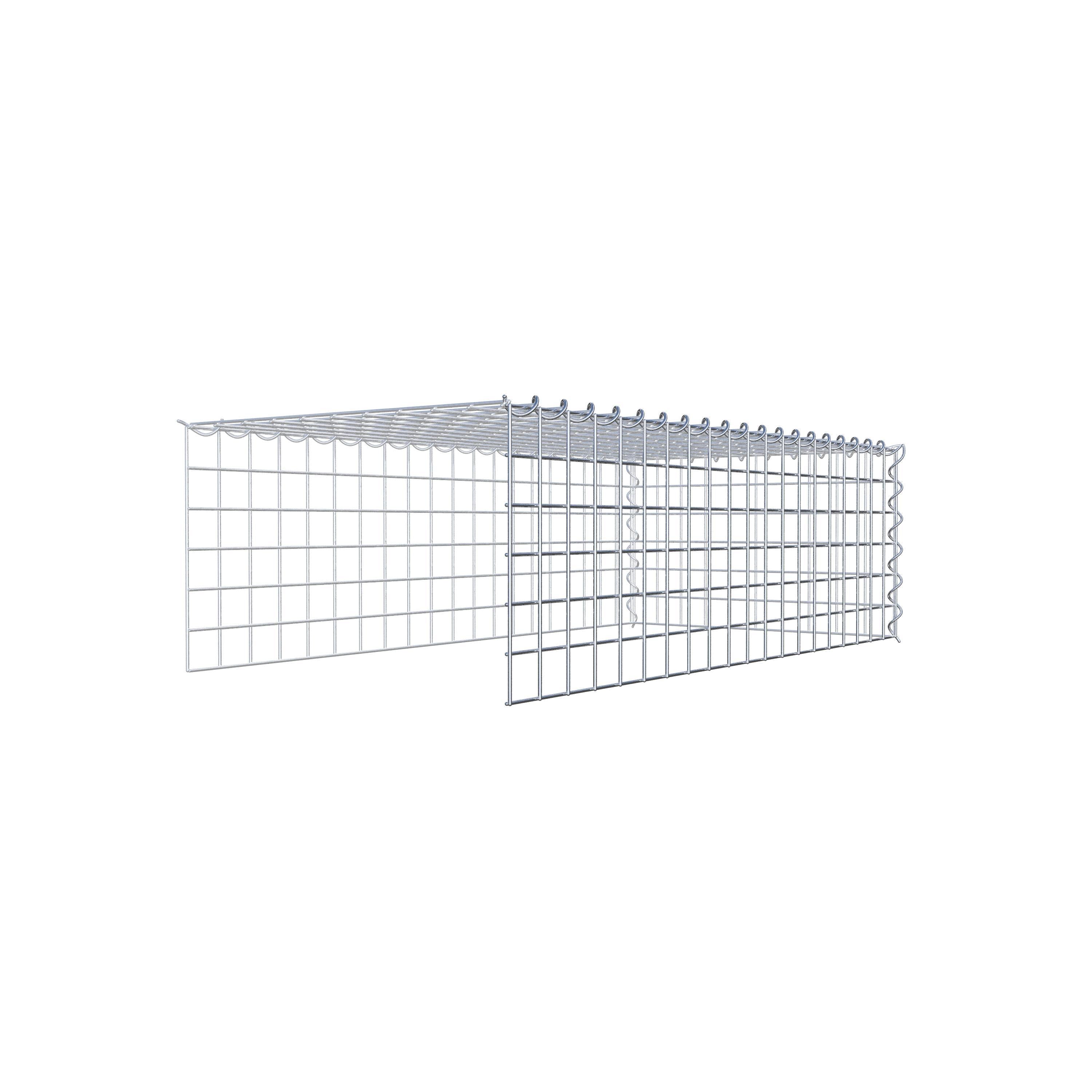 Gabion sur toile type 4 100 cm x 30 cm x 50 cm (L x H x P), maille 5 cm x 5 cm, spirale