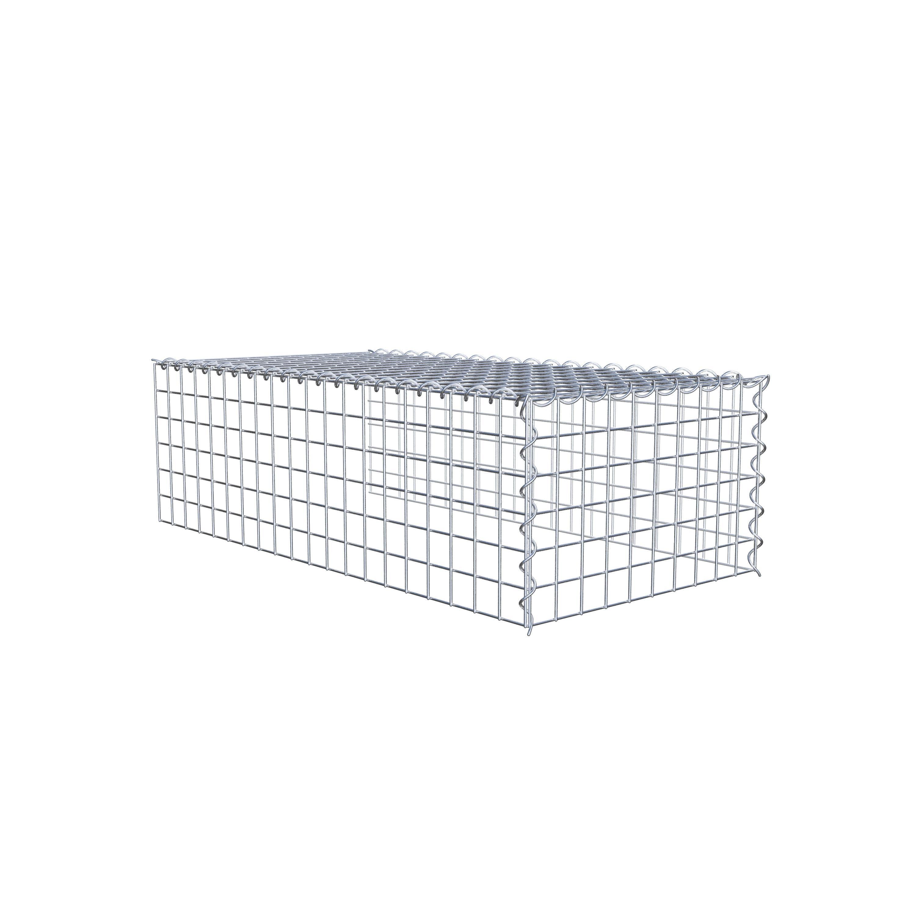 Gabion sur toile type 4 100 cm x 30 cm x 50 cm (L x H x P), maille 5 cm x 5 cm, spirale