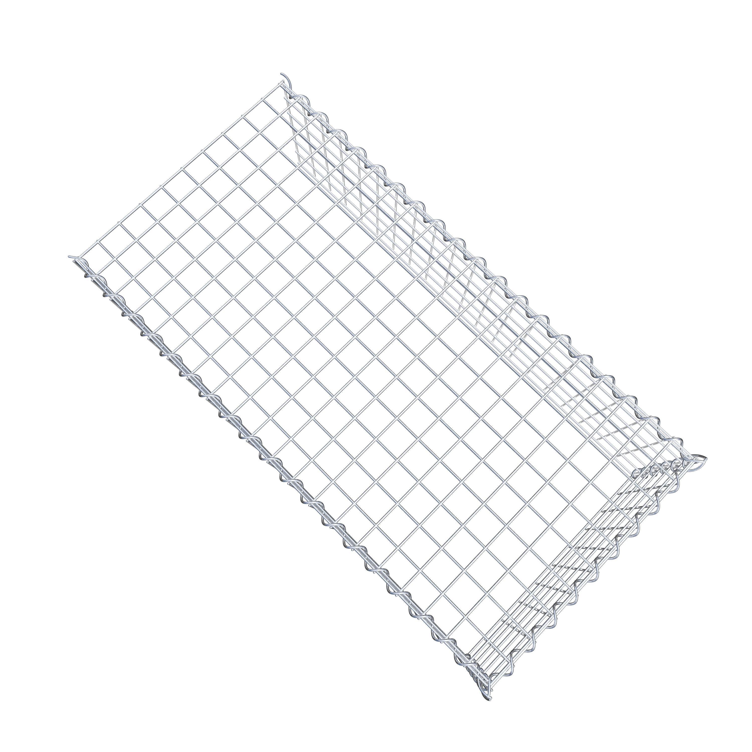 Gabion sur toile type 4 100 cm x 30 cm x 50 cm (L x H x P), maille 5 cm x 5 cm, spirale