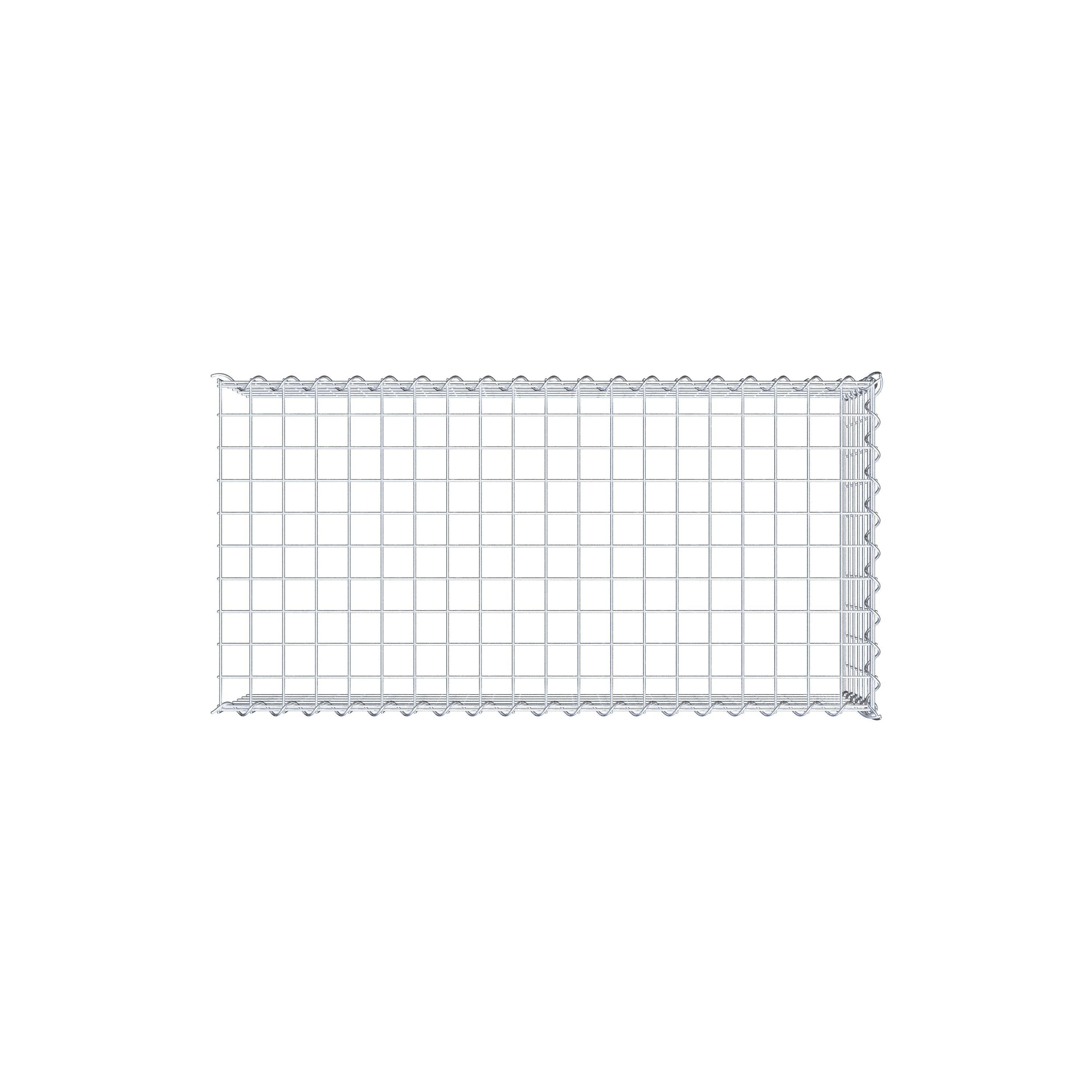 Gabion sur toile type 4 100 cm x 30 cm x 50 cm (L x H x P), maille 5 cm x 5 cm, spirale