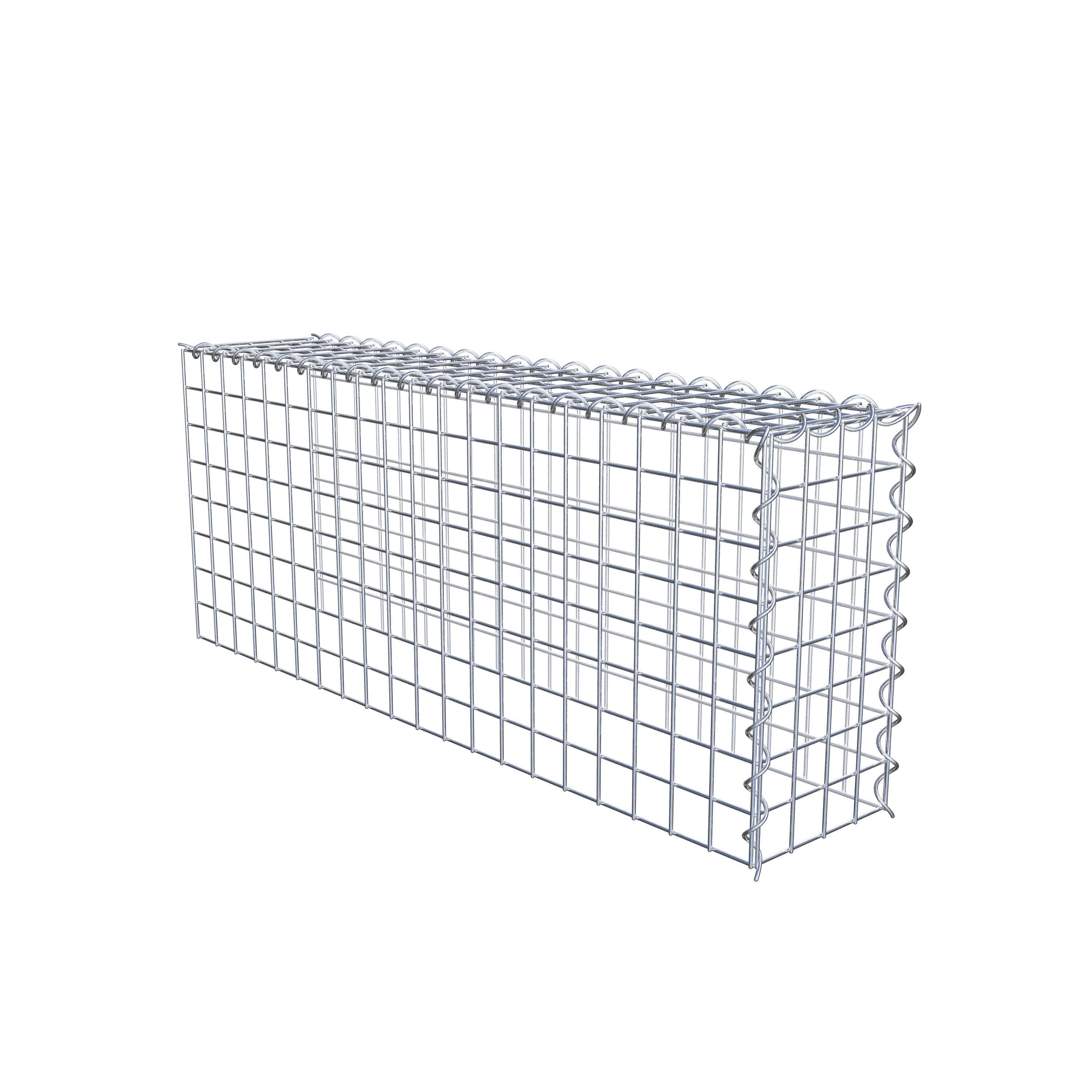 Gabion sur toile type 4 100 cm x 40 cm x 20 cm (L x H x P), maille 5 cm x 5 cm, spirale