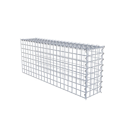 Gabion rapporté type 4 100 cm x 40 cm x 20 cm (L x H x P), mailles 5 cm x 5 cm, spirale