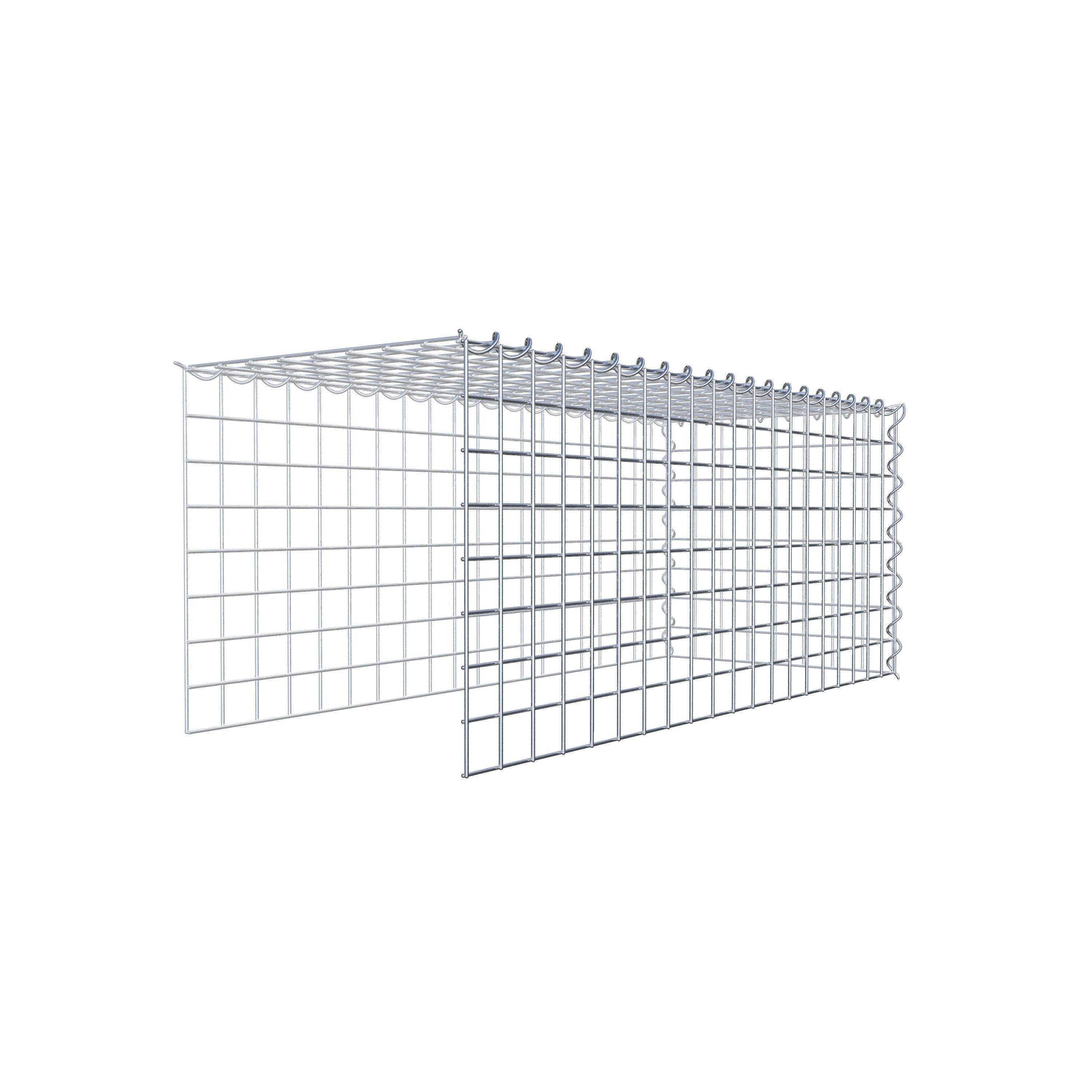 Grown-on gabion type 4 100 cm x 40 cm x 40 cm (L x H x D), mesh size 5 cm x 5 cm, spiral