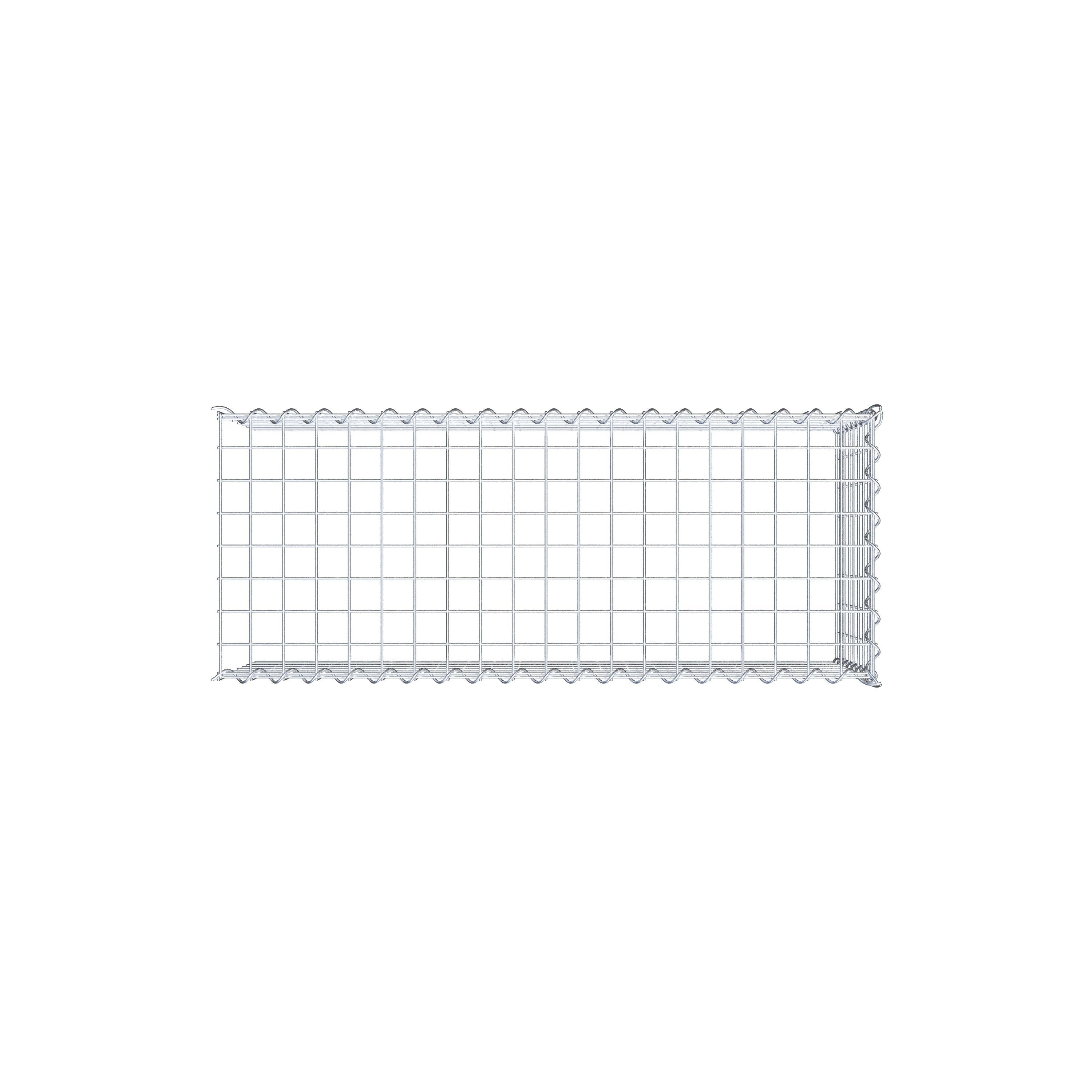 Gabion sur toile type 4 100 cm x 40 cm x 40 cm (L x H x P), maille 5 cm x 5 cm, spirale