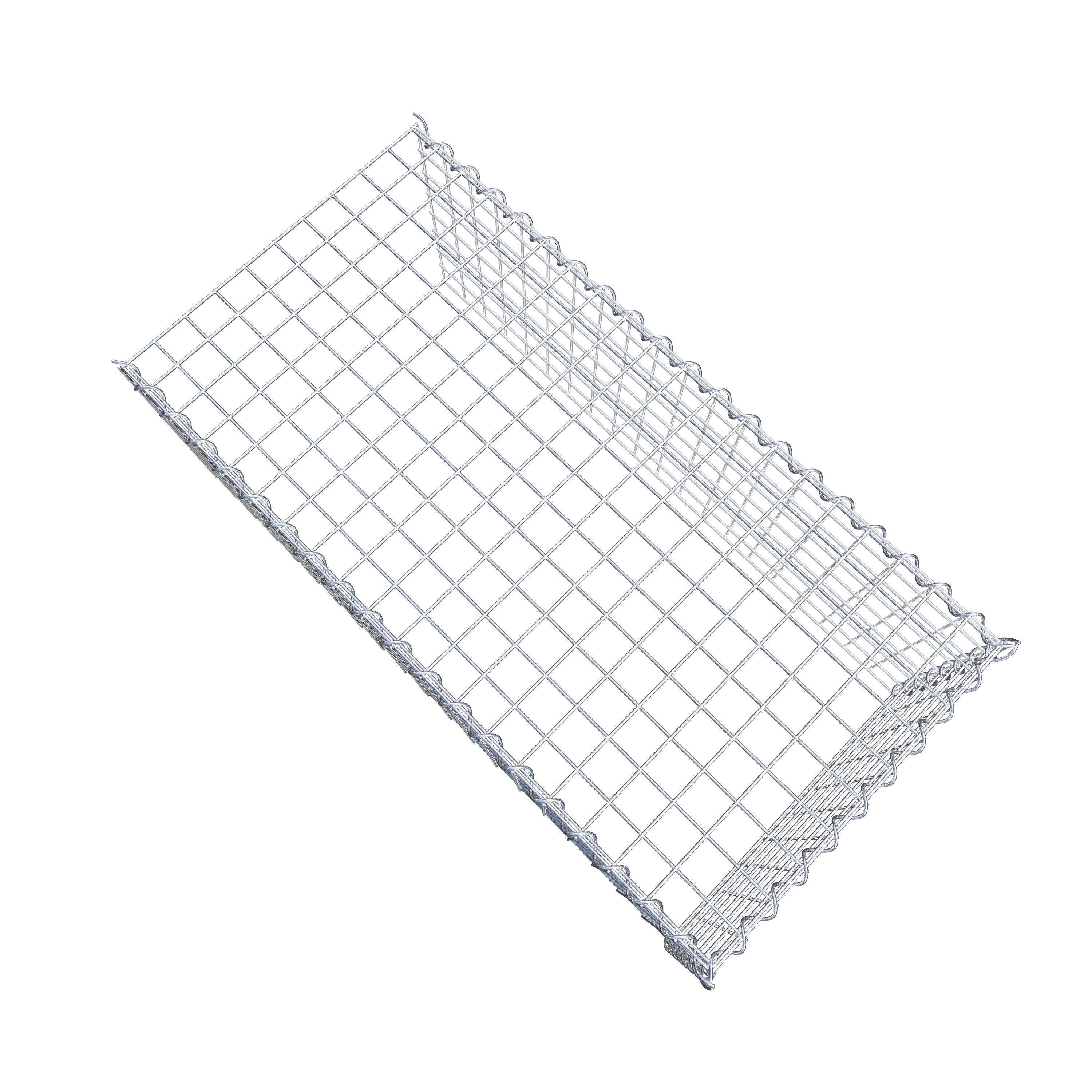 Gabion sur toile type 4 100 cm x 40 cm x 50 cm (L x H x P), maille 5 cm x 5 cm, spirale