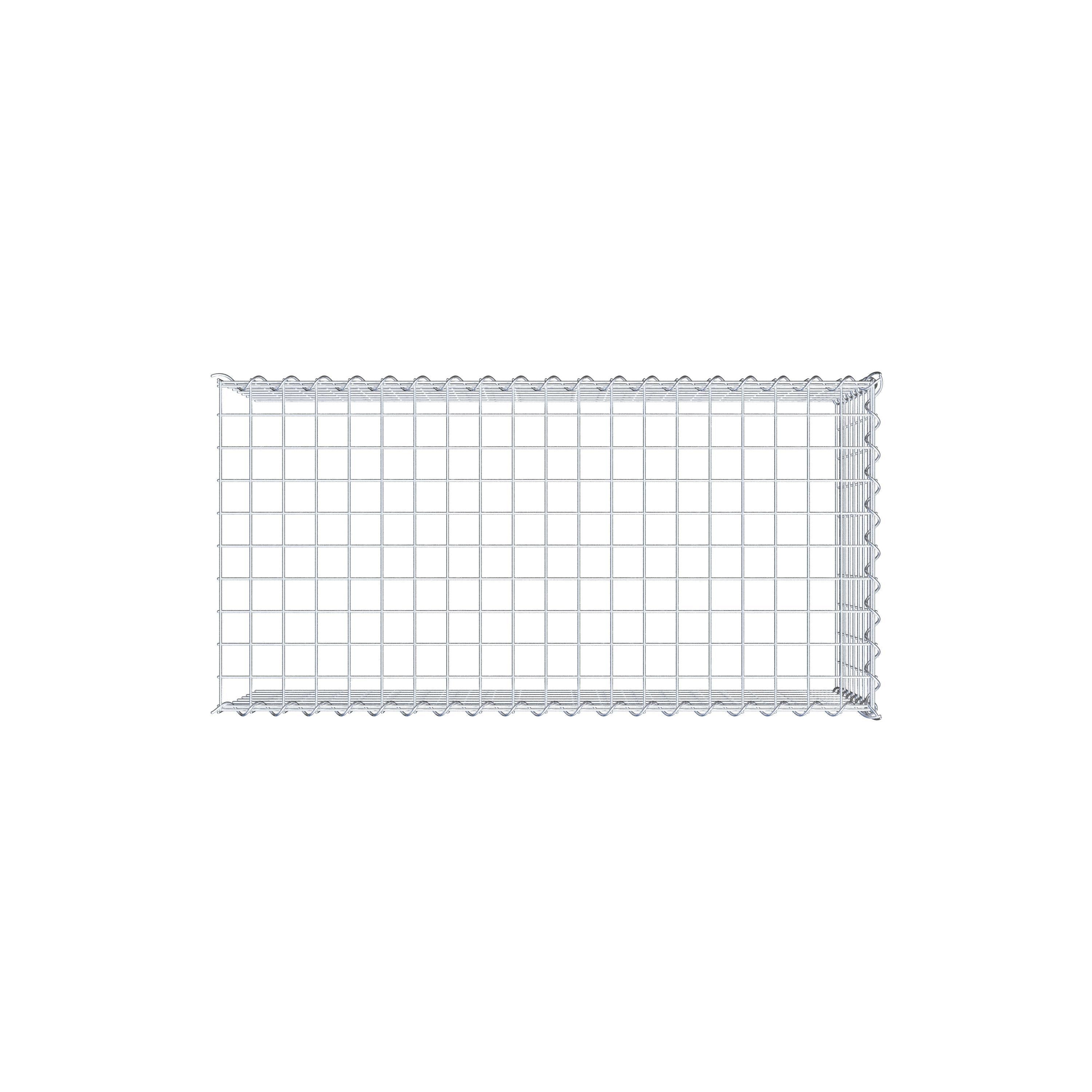 Gabion sur toile type 4 100 cm x 40 cm x 50 cm (L x H x P), maille 5 cm x 5 cm, spirale