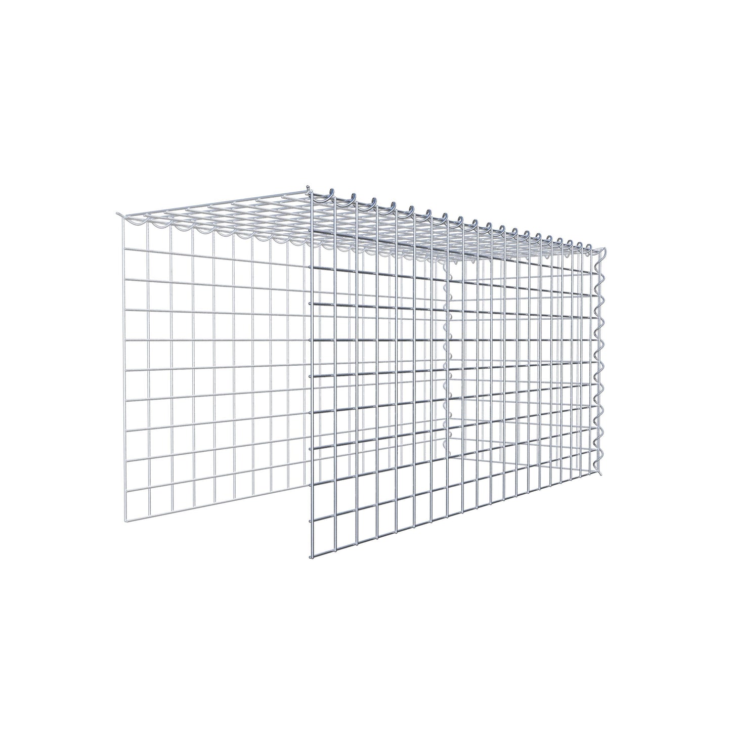 Gabion rapporté type 4 100 cm x 50 cm x 40 cm (L x H x P), mailles 5 cm x 5 cm, spirale