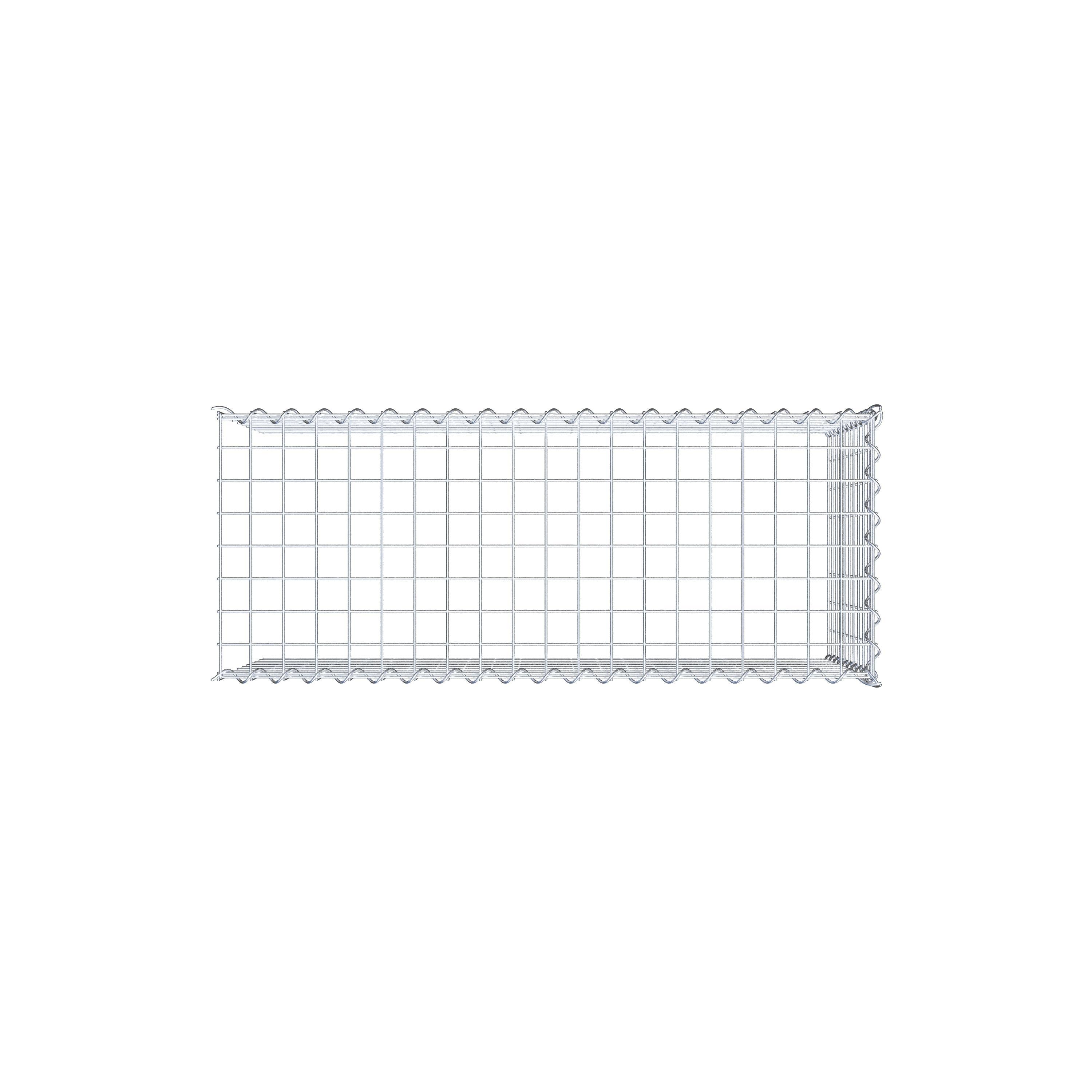 Gabion sur toile type 4 100 cm x 50 cm x 40 cm (L x H x P), maille 5 cm x 5 cm, spirale