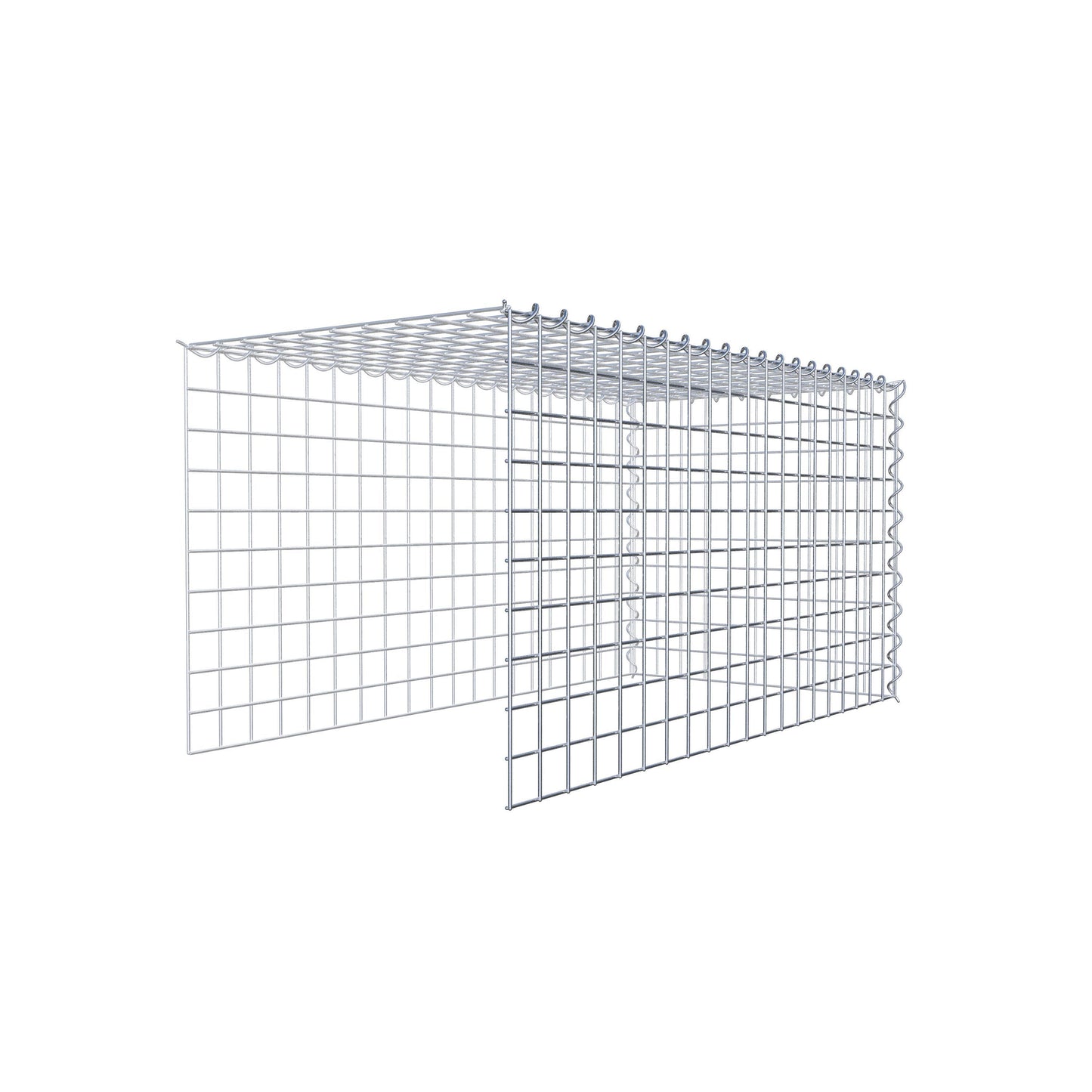 Gabion rapporté type 4 100 cm x 50 cm x 50 cm (L x H x P), mailles 5 cm x 5 cm, spirale