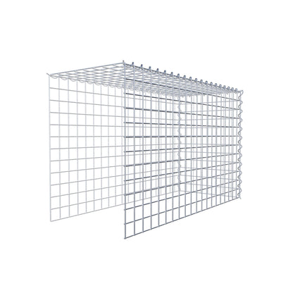 Gabion rapporté type 4 100 cm x 60 cm x 40 cm (L x H x P), mailles 5 cm x 5 cm, spirale