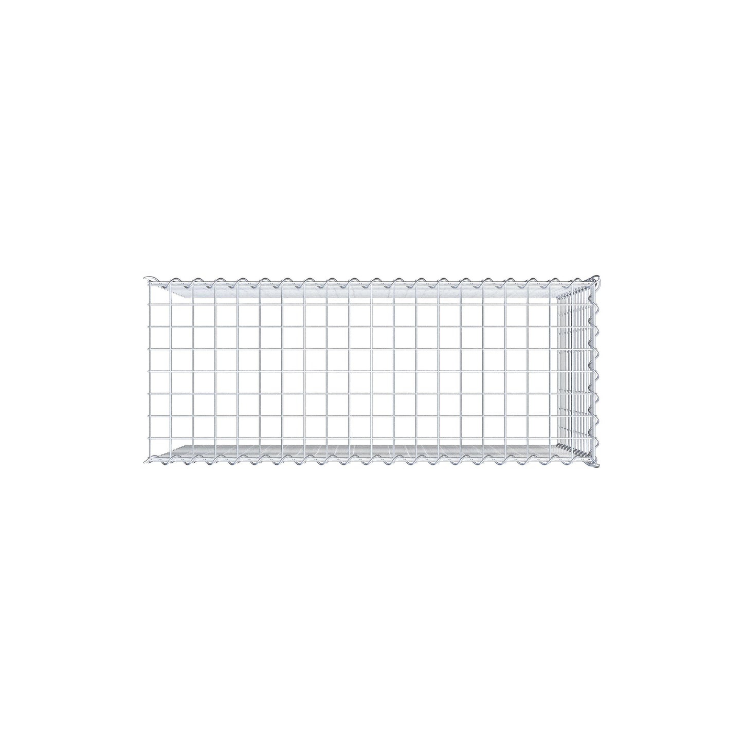 Gabion rapporté type 4 100 cm x 60 cm x 40 cm (L x H x P), mailles 5 cm x 5 cm, spirale