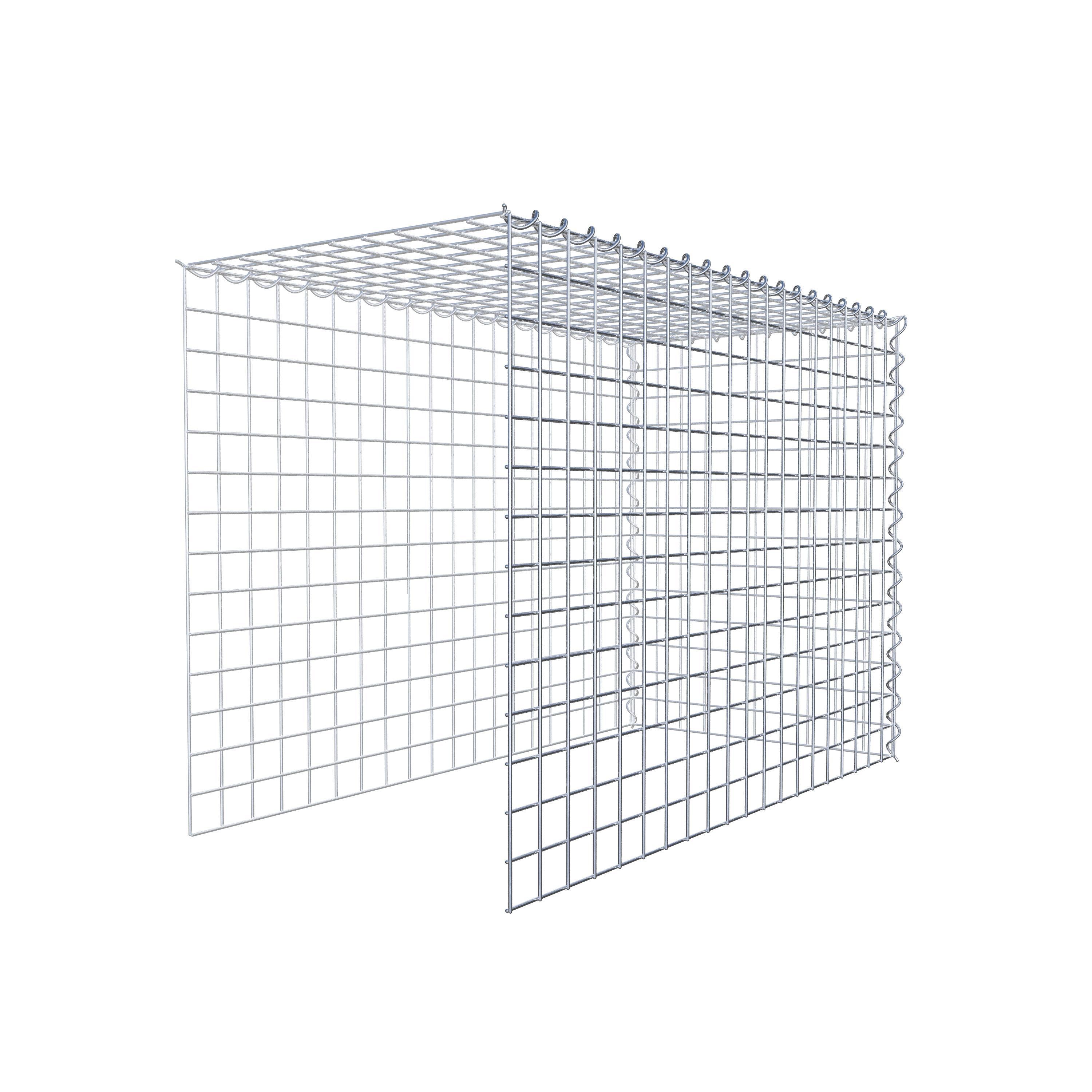 Gabion sur toile type 4 100 cm x 70 cm x 50 cm (L x H x P), maille 5 cm x 5 cm, spirale