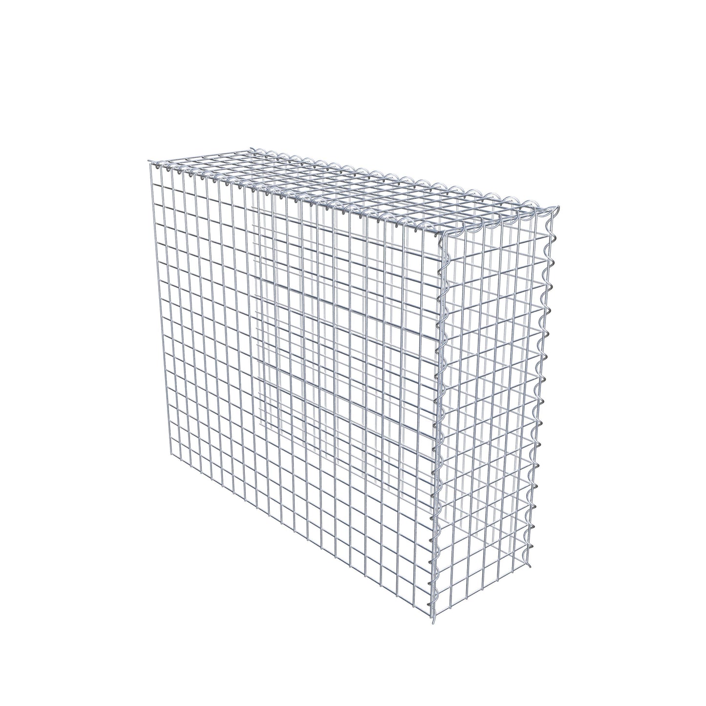Gabion rapporté type 4 100 cm x 80 cm x 30 cm (L x H x P), mailles 5 cm x 5 cm, spirale