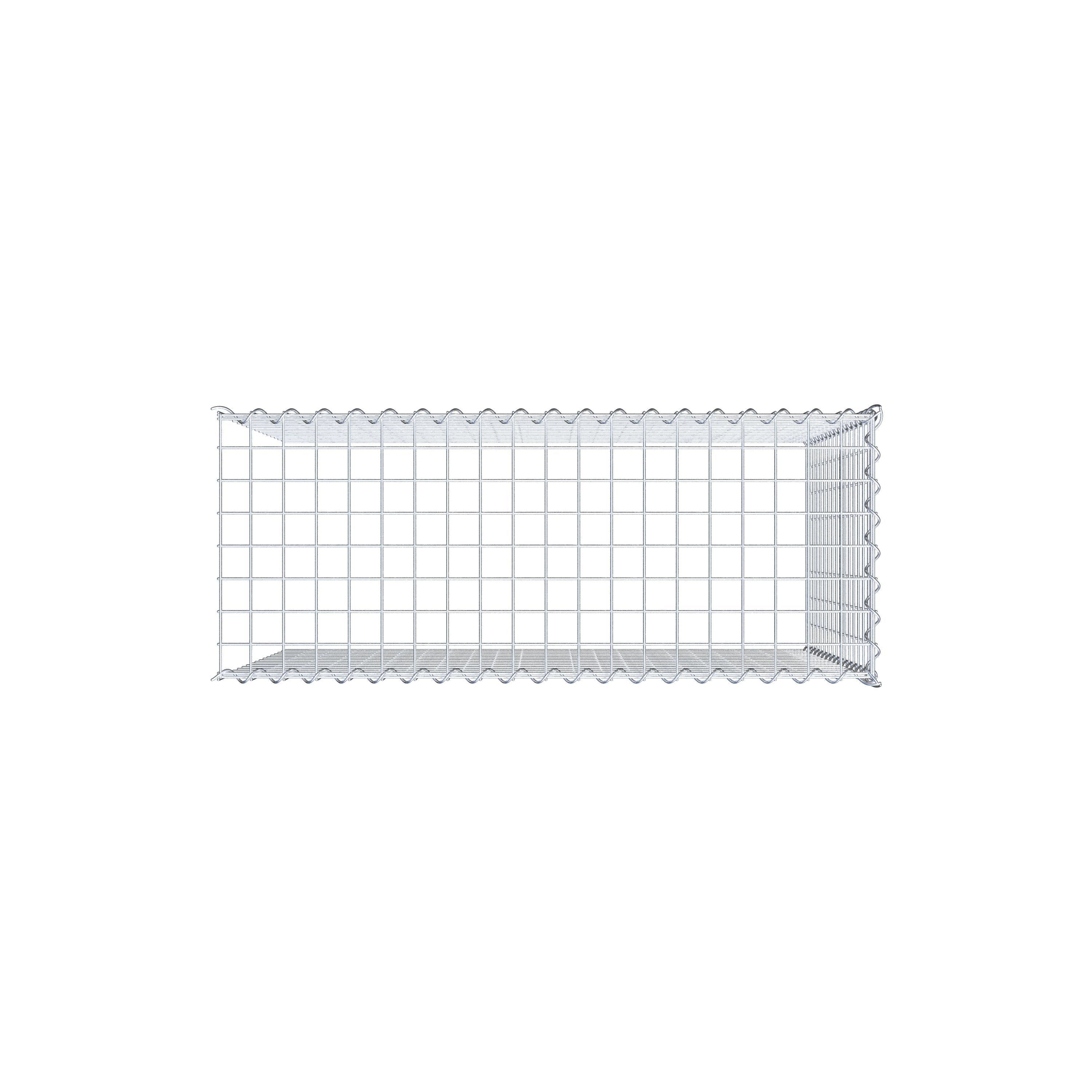 Gabion sur toile type 4 100 cm x 80 cm x 40 cm (L x H x P), maille 5 cm x 5 cm, spirale