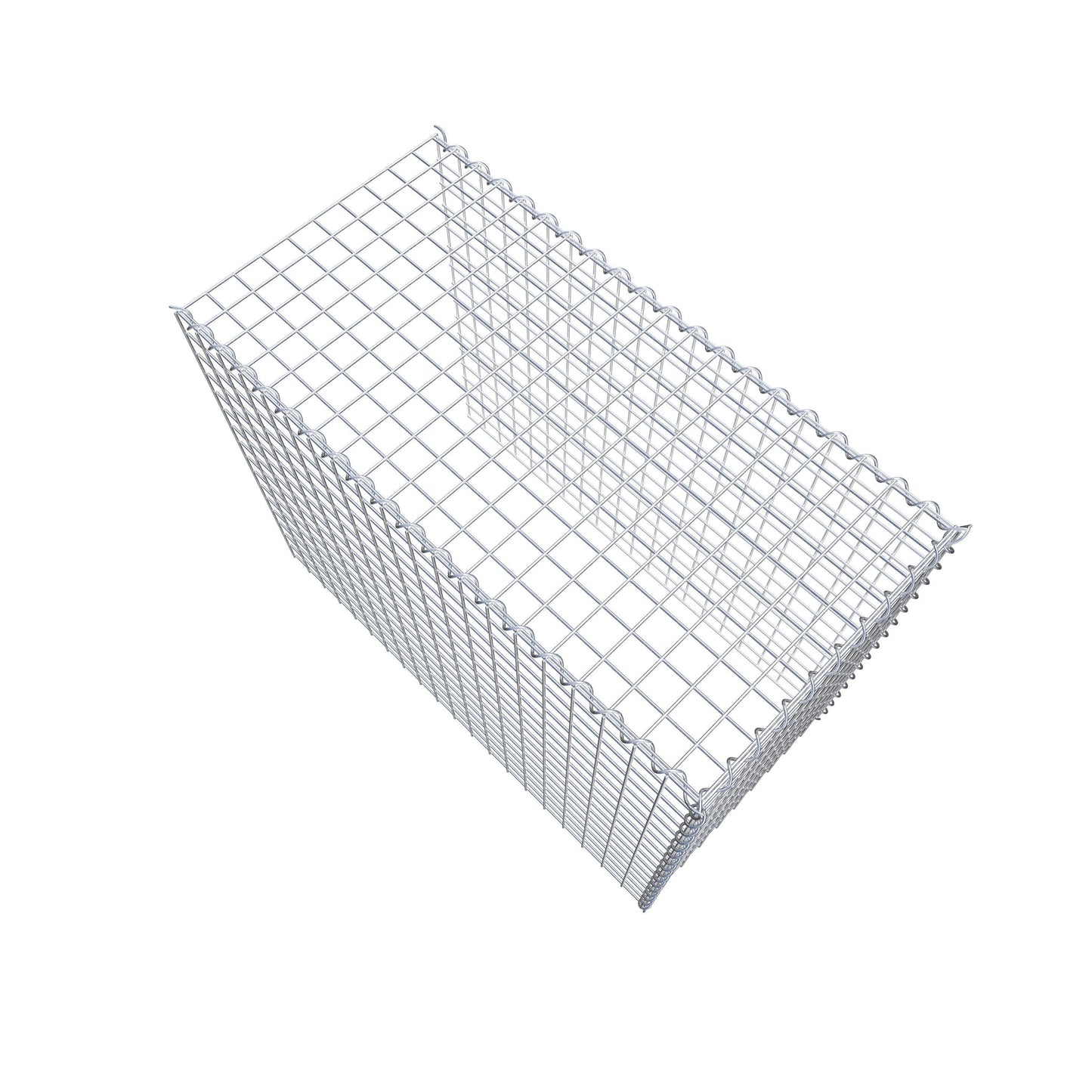 Gabion rapporté type 4 100 cm x 80 cm x 50 cm (L x H x P), mailles 5 cm x 5 cm, spirale