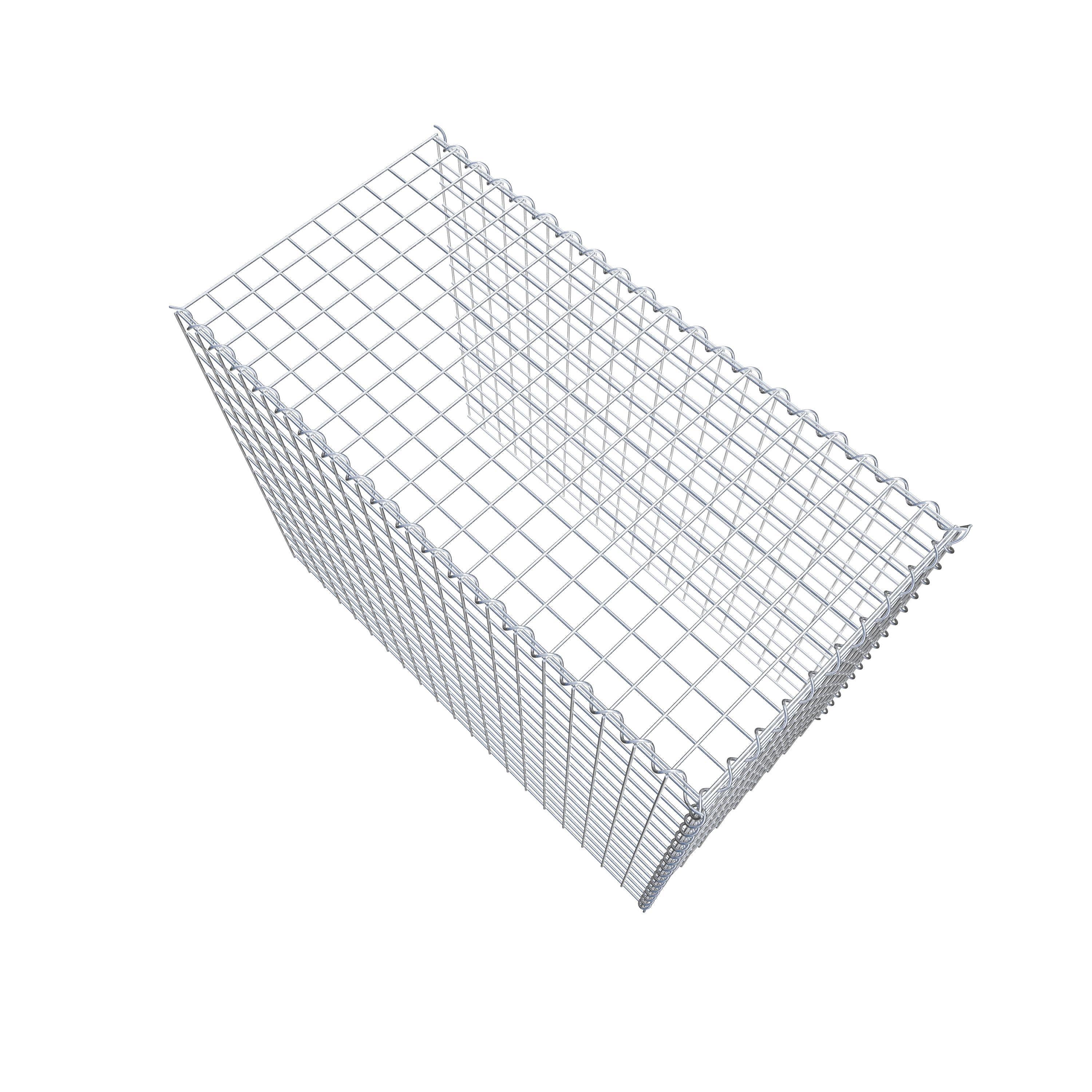 Gabion sur toile type 4 100 cm x 80 cm x 50 cm (L x H x P), maille 5 cm x 5 cm, spirale