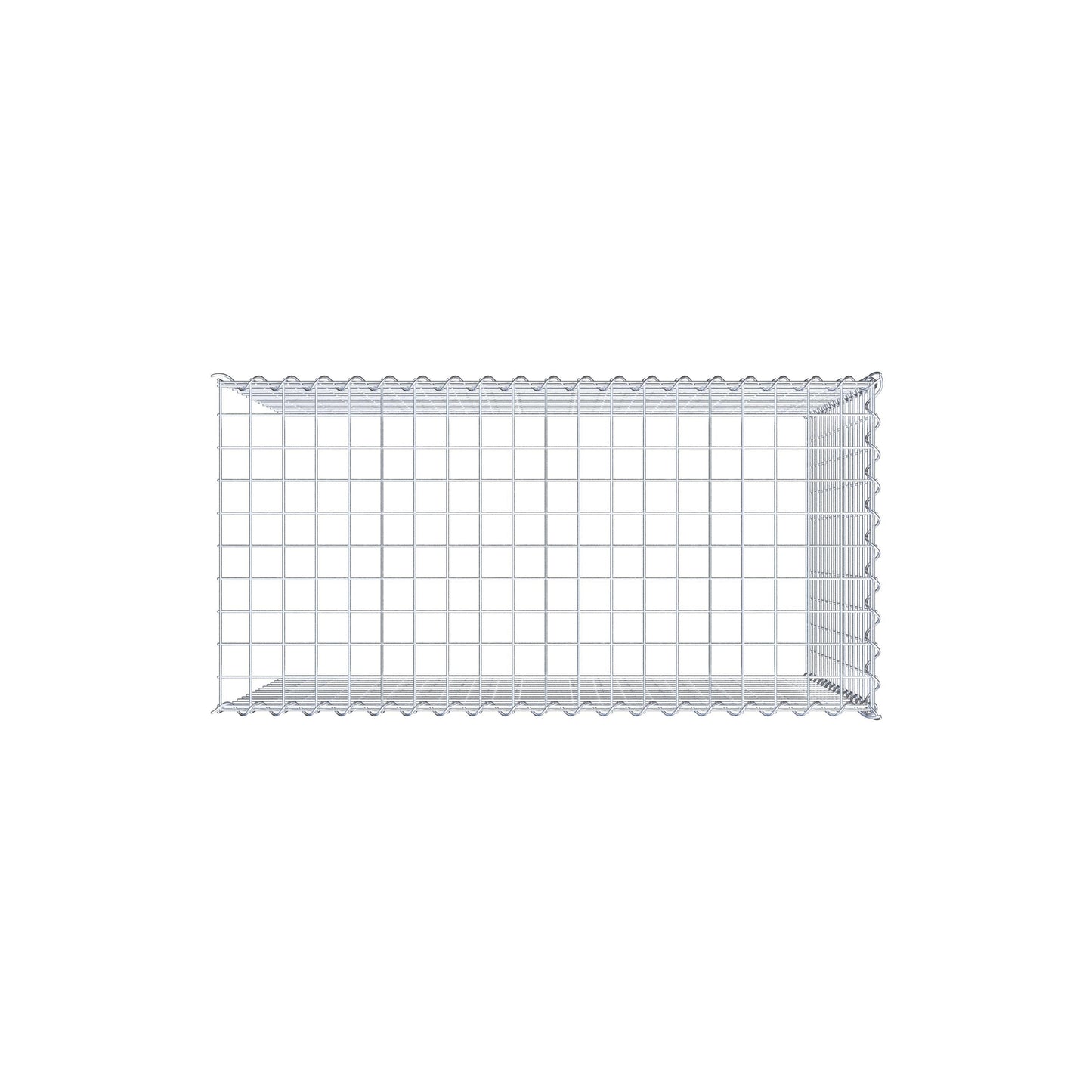 Gabion rapporté type 4 100 cm x 80 cm x 50 cm (L x H x P), mailles 5 cm x 5 cm, spirale