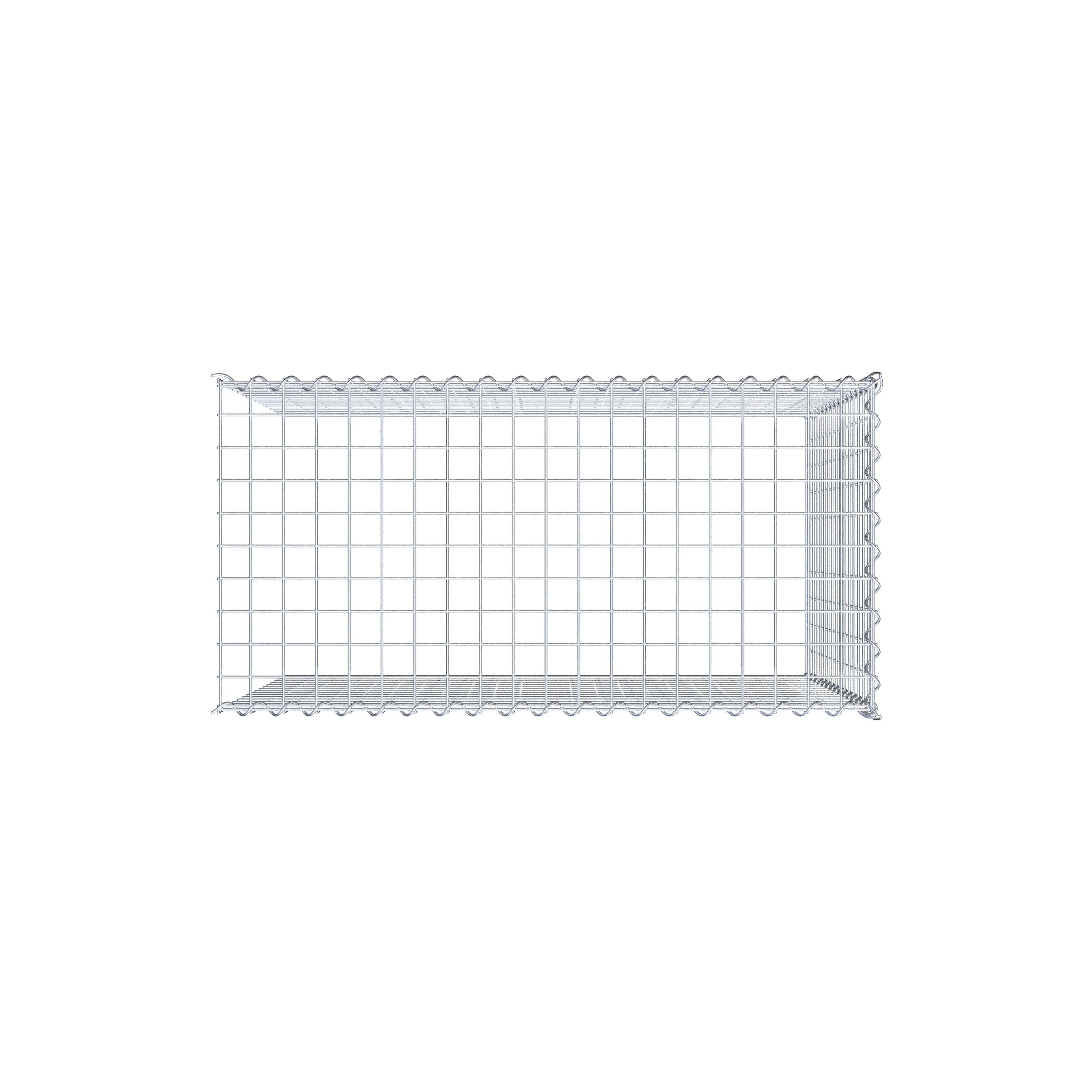 Grown-on gabion type 4 100 cm x 80 cm x 50 cm (L x H x D), mesh size 5 cm x 5 cm, spiral