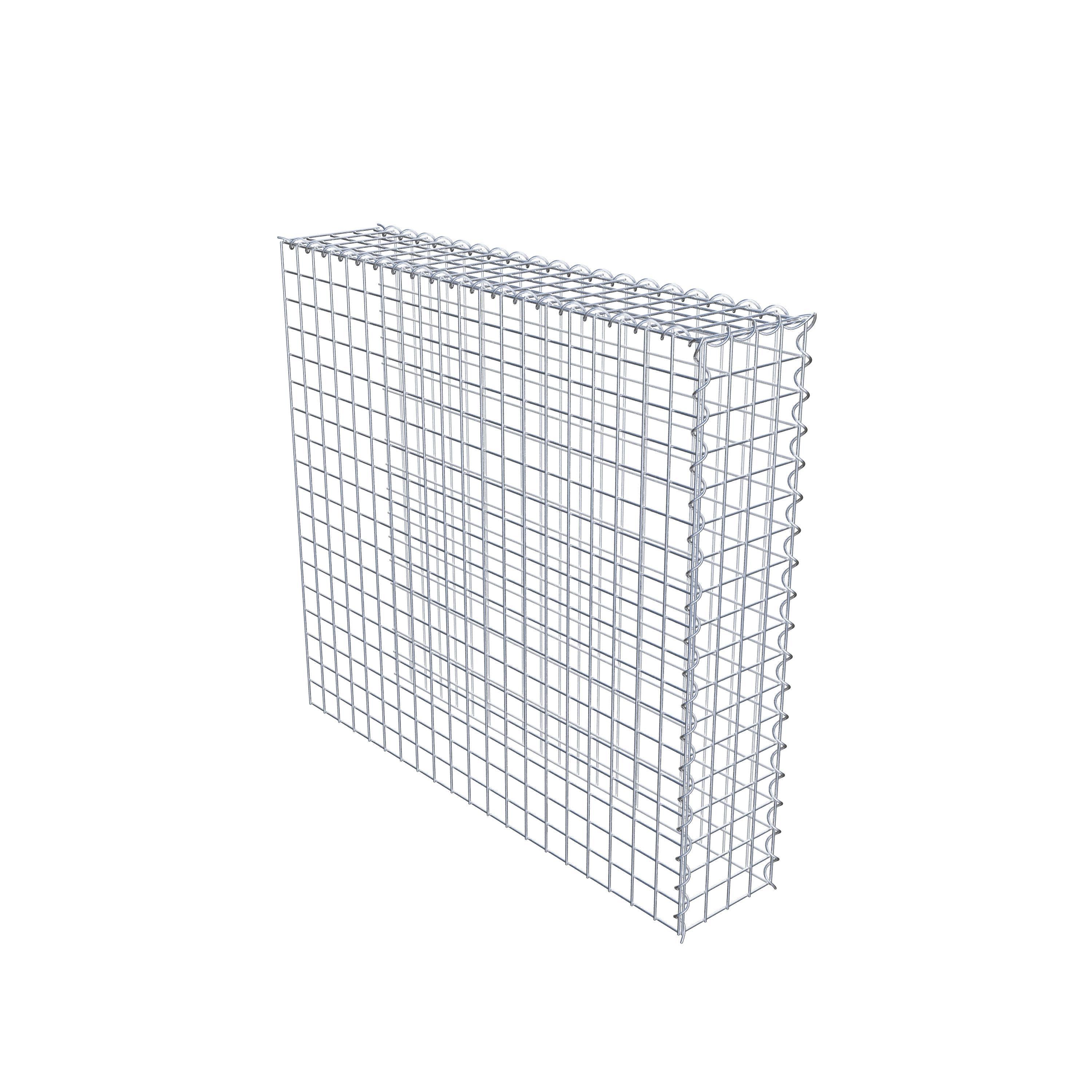 Gabion sur toile type 4 100 cm x 90 cm x 20 cm (L x H x P), maille 5 cm x 5 cm, spirale