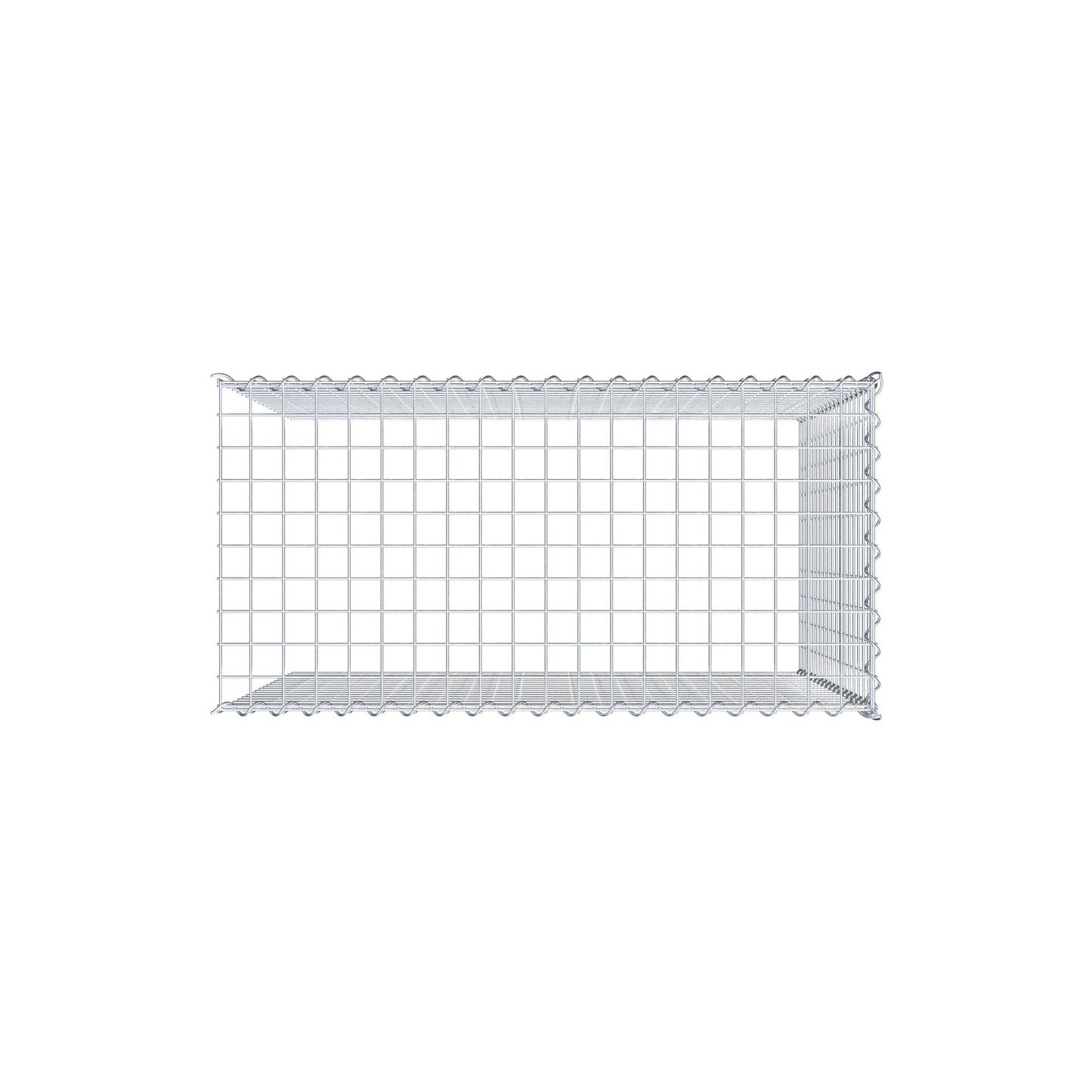 Gabion rapporté type 4 100 cm x 90 cm x 50 cm (L x H x P), mailles 5 cm x 5 cm, spirale