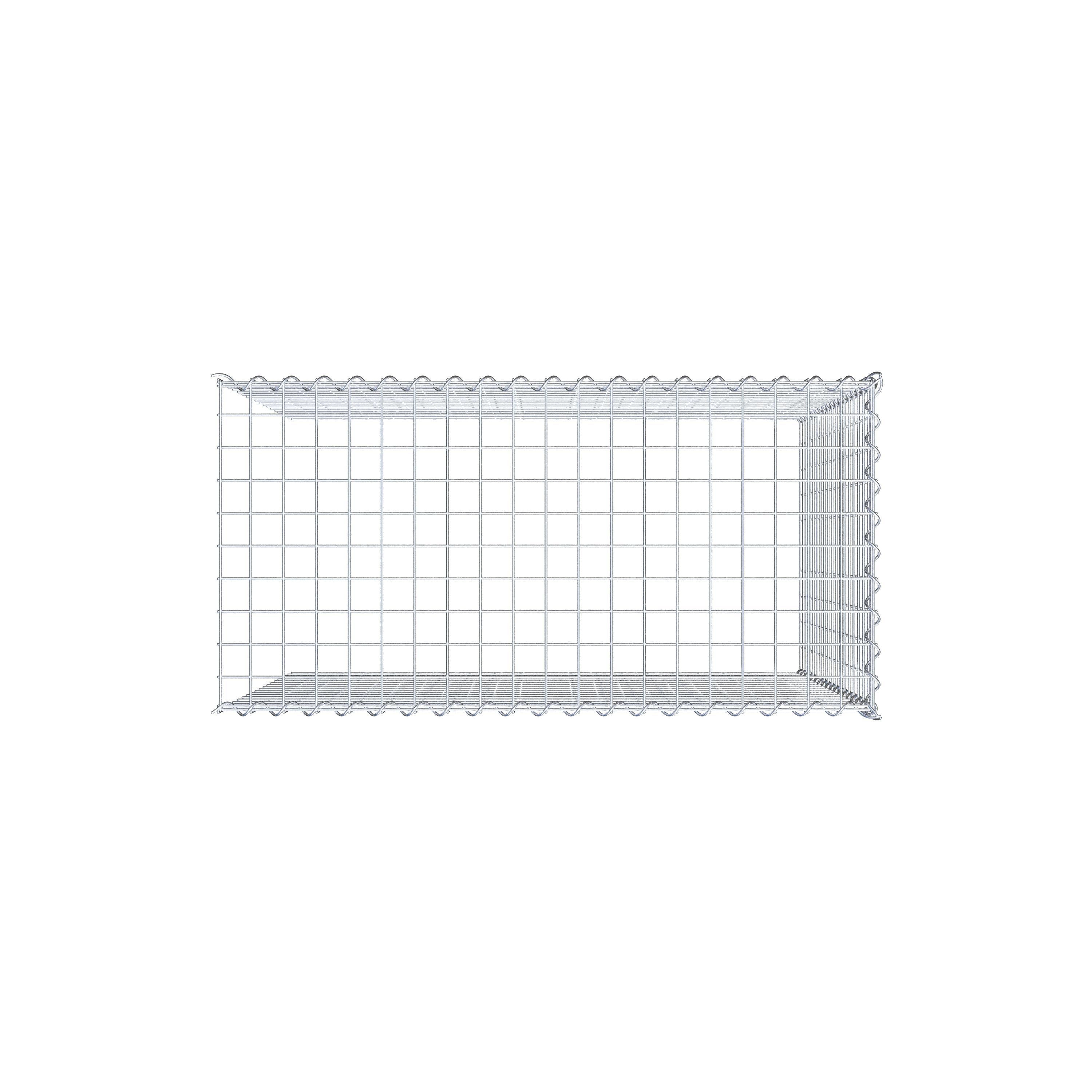 Gabion sur toile type 4 100 cm x 90 cm x 50 cm (L x H x P), maille 5 cm x 5 cm, spirale