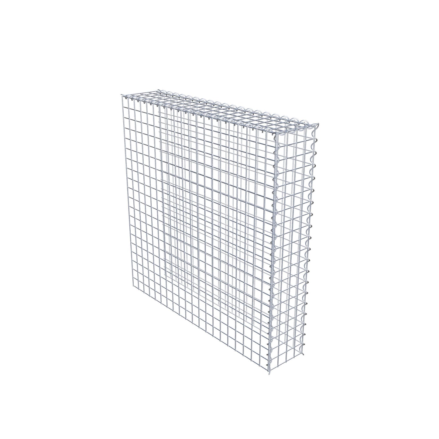 Gabion rapporté type 4 100 cm x 100 cm x 20 cm (L x H x P), mailles 5 cm x 5 cm, spirale