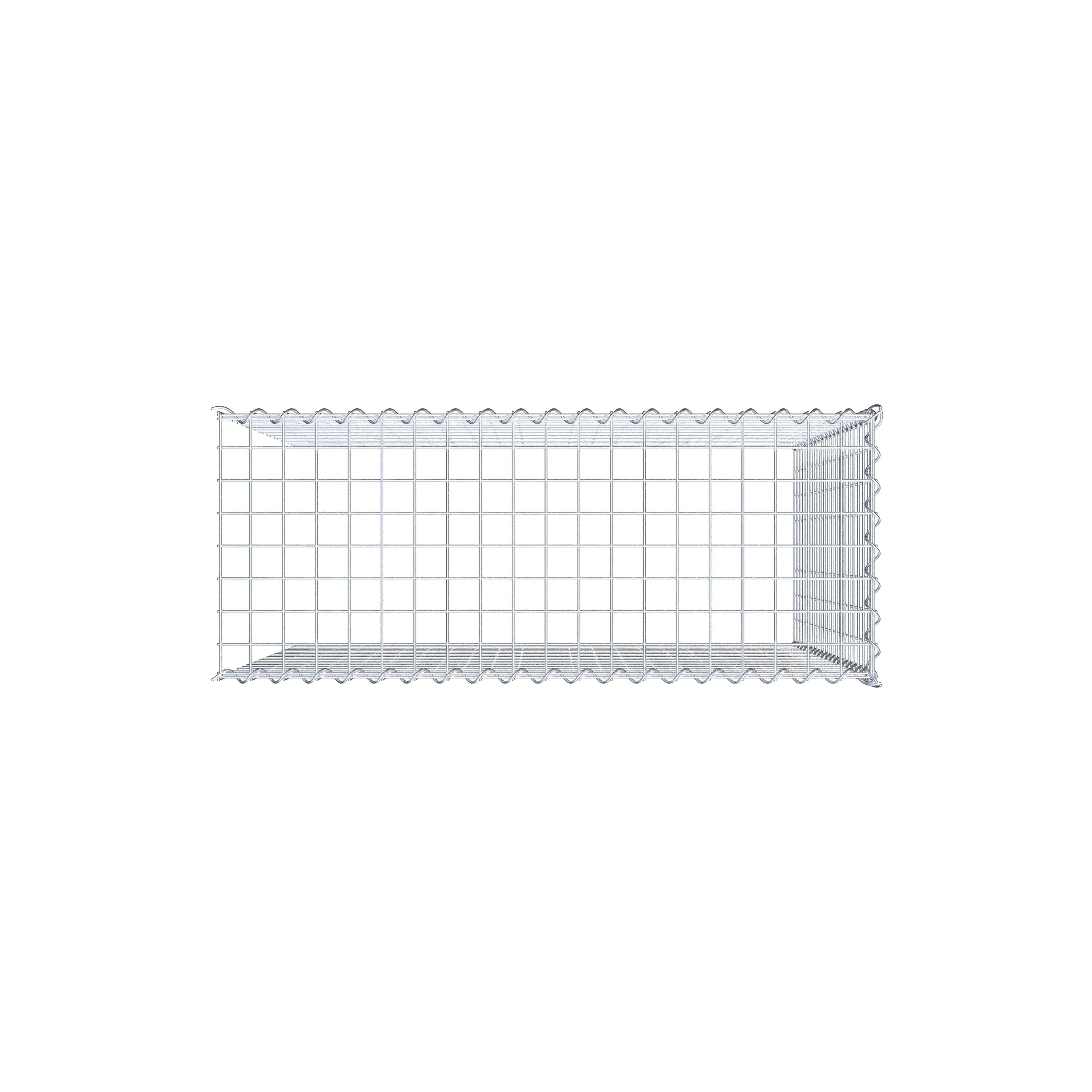 Gabion sur toile type 4 100 cm x 100 cm x 40 cm (L x H x P), maille 5 cm x 5 cm, spirale