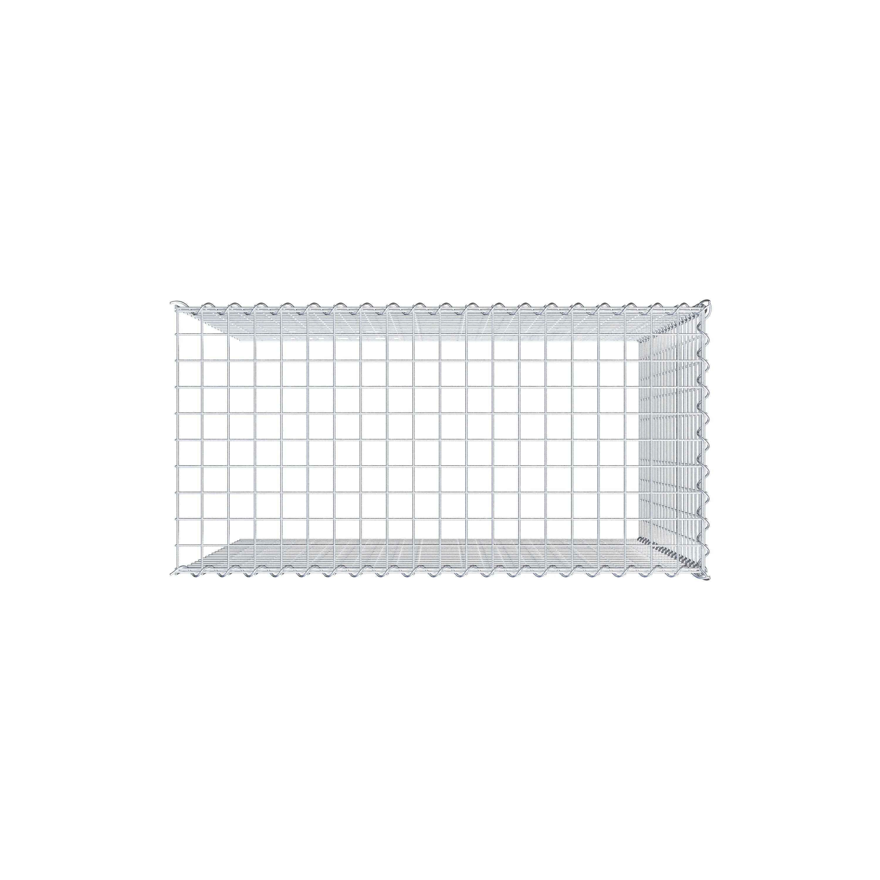 Gabion sur toile type 4 100 cm x 100 cm x 50 cm (L x H x P), maille 5 cm x 5 cm, spirale