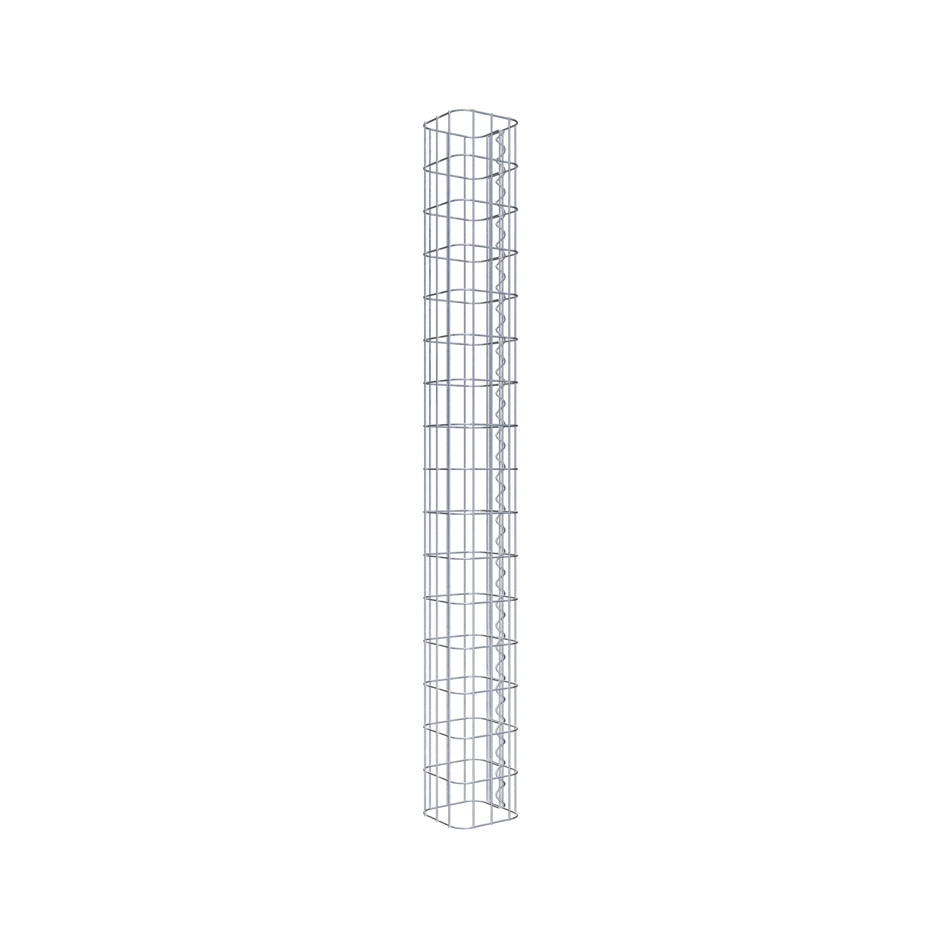 Colonne gabion carrée 17 cm x 17 cm, hauteur 160 cm, L 5 cm x 10 cm