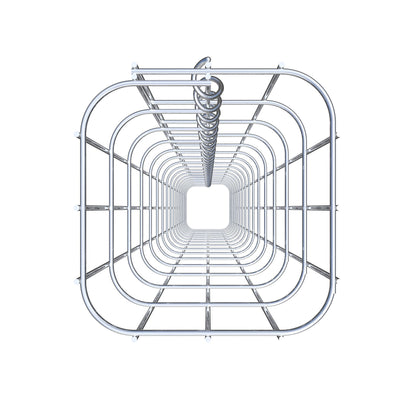 Schanskorfzuil vierkant 17 cm x 17 cm, 160 cm hoog, MW 5 cm x 10 cm