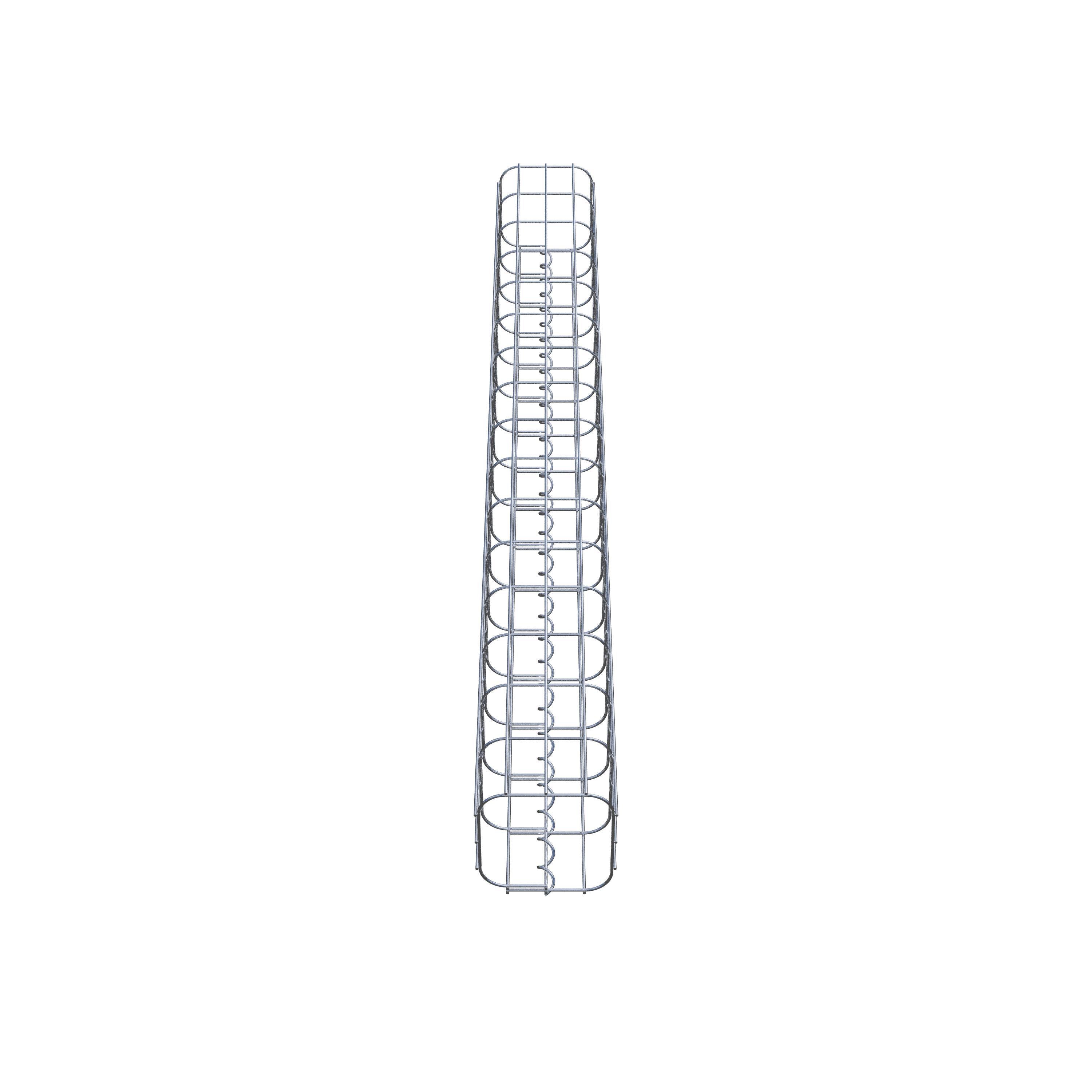 Colonne gabion carrée 17 cm x 17 cm, hauteur 160 cm, L 5 cm x 10 cm