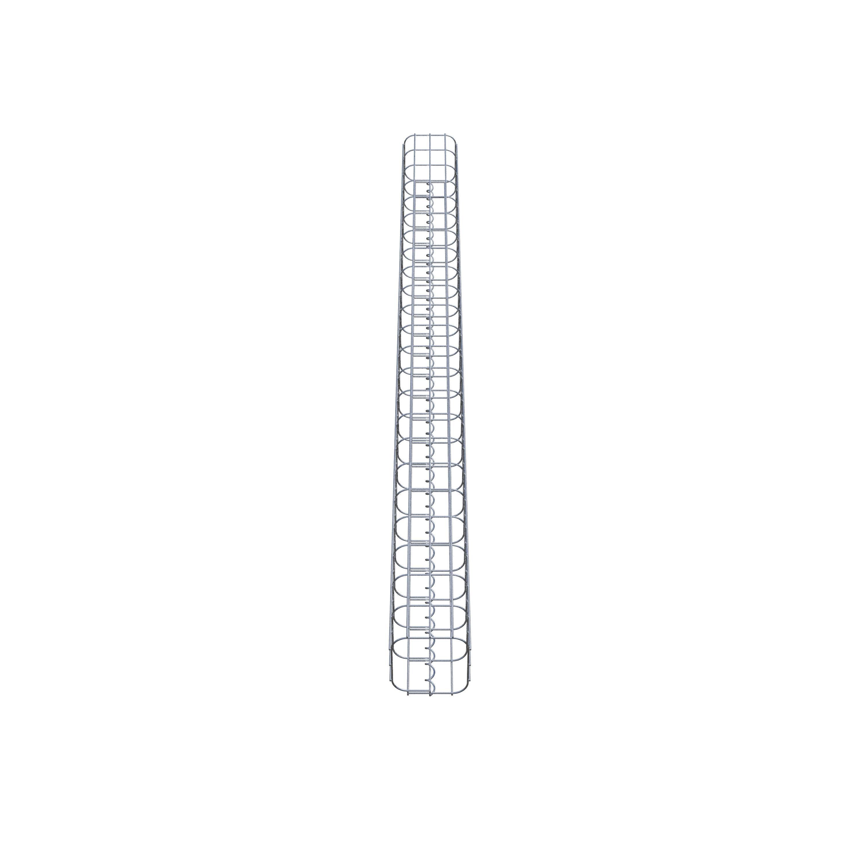 Colonne gabion carrée 17 cm x 17 cm, hauteur 230 cm, MW 5 cm x 10 cm