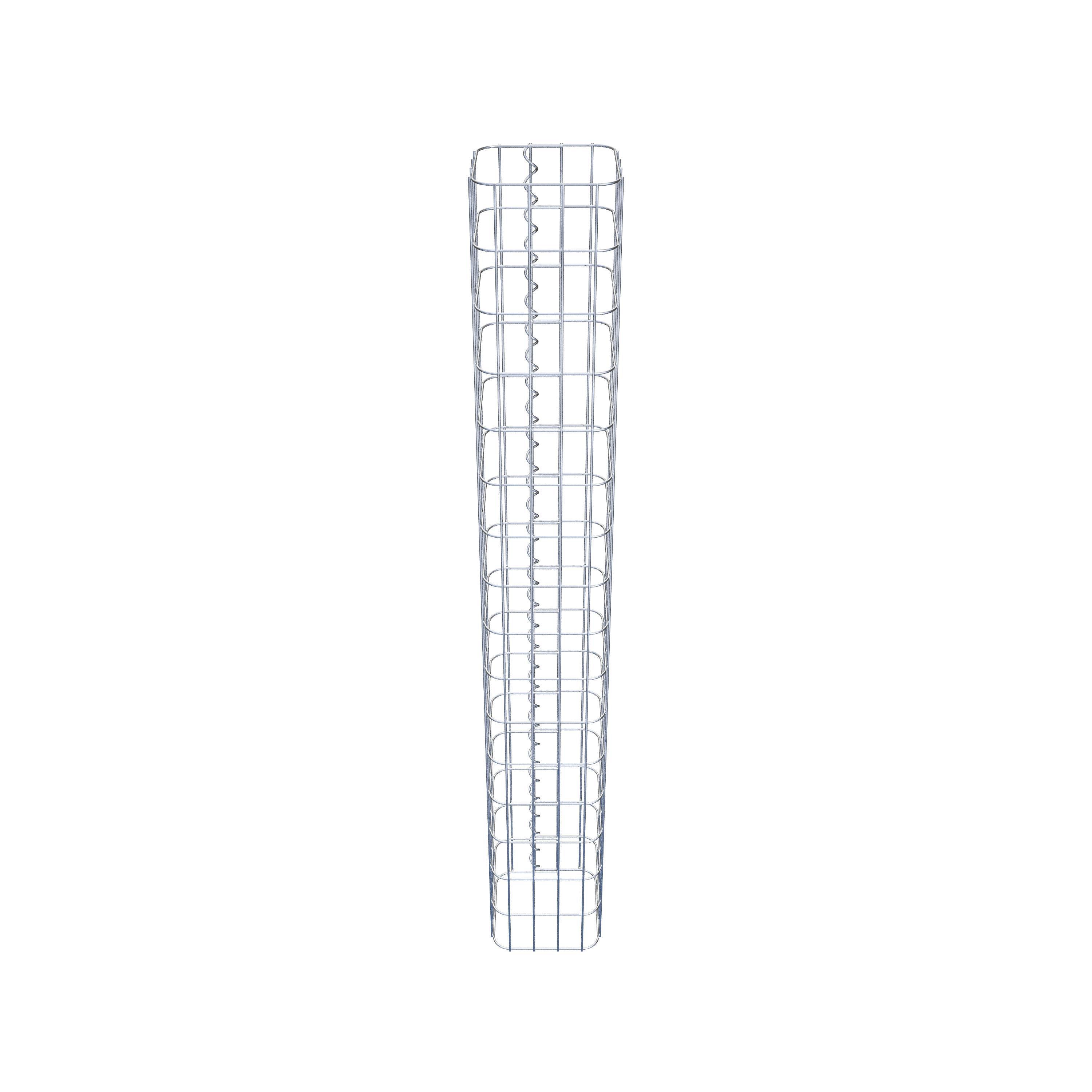 Colonne gabion carrée 22 cm x 22 cm, hauteur 160 cm, L 5 cm x 10 cm