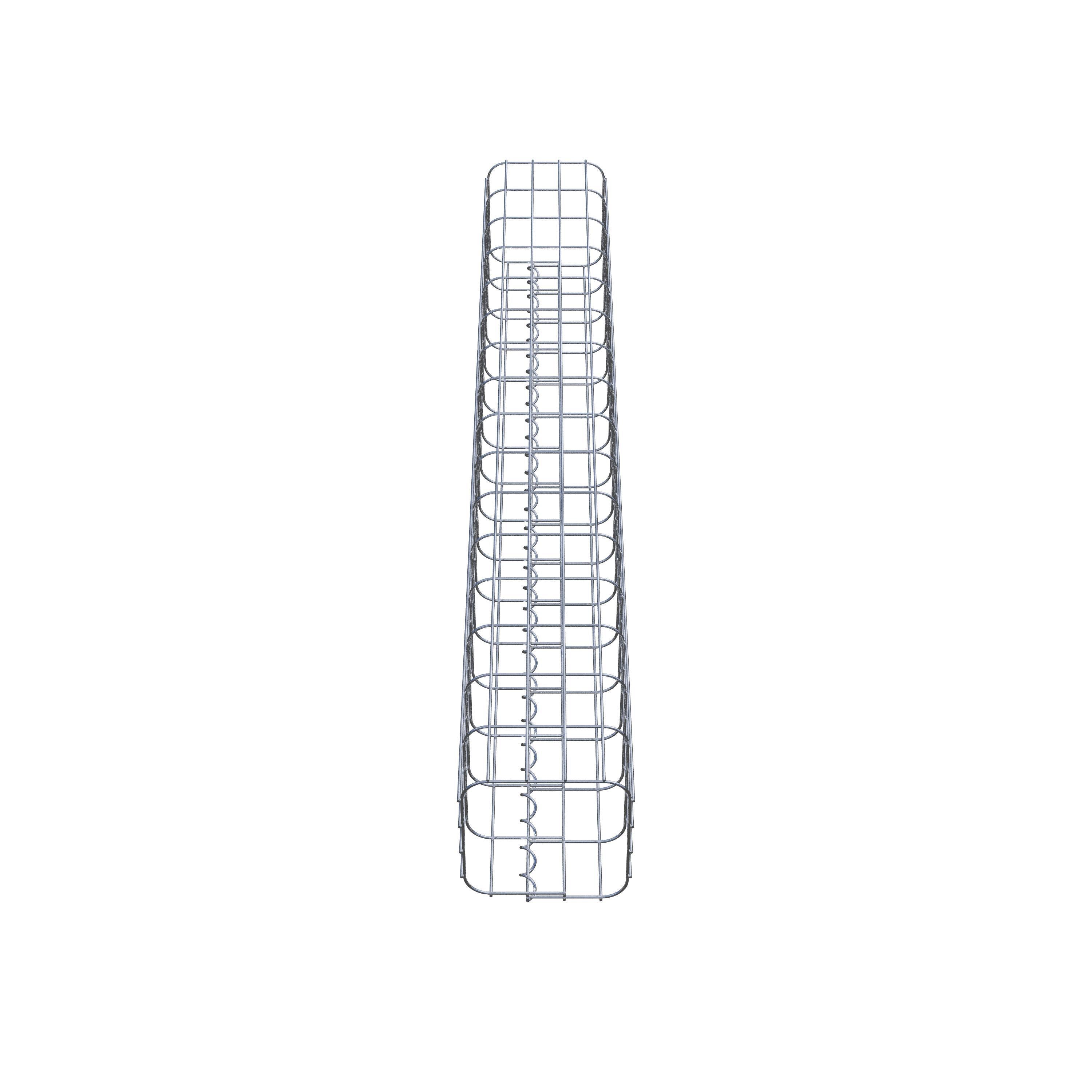 Colonne gabion carrée 22 cm x 22 cm, hauteur 160 cm, L 5 cm x 10 cm