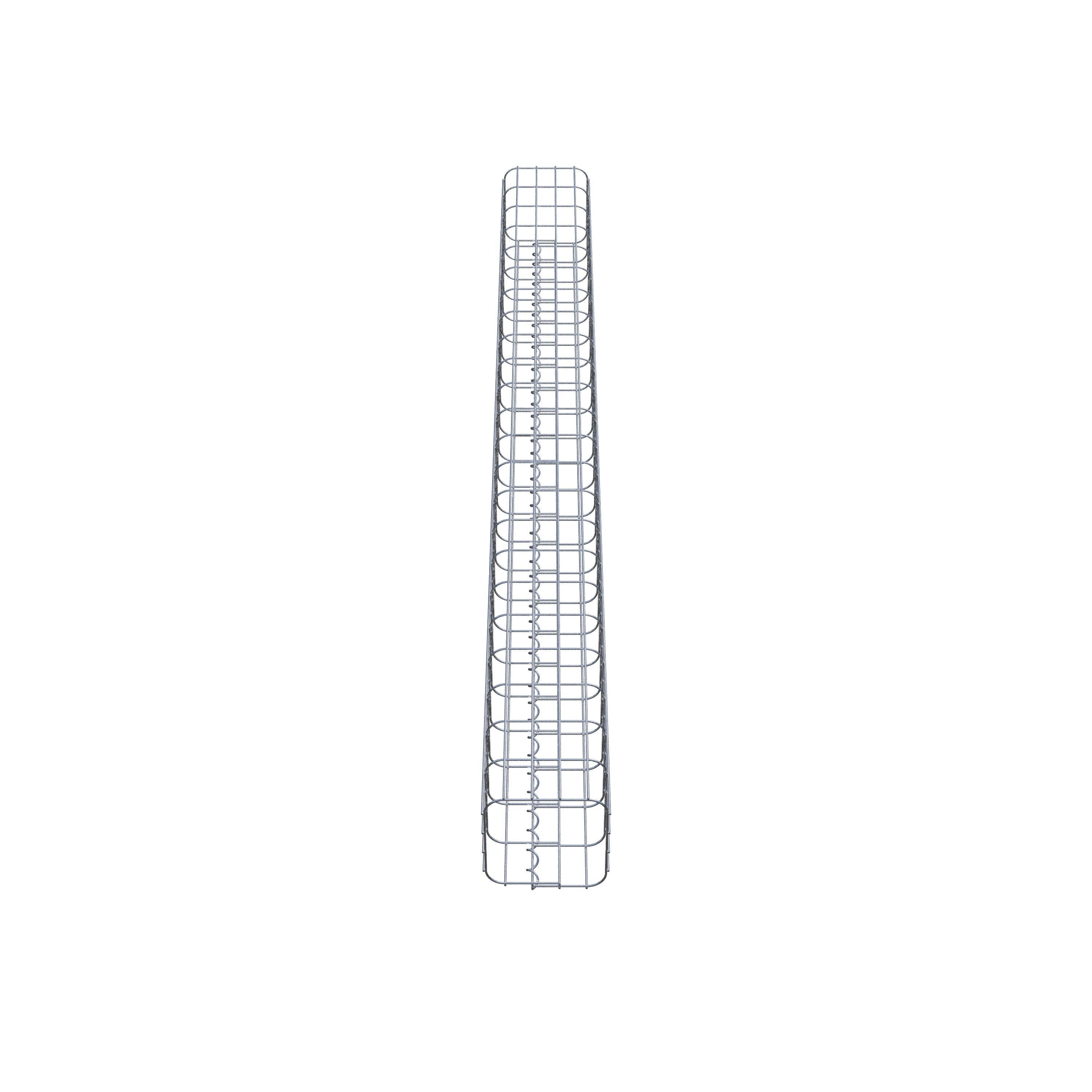 Colonne gabion carrée 22 cm x 22 cm, hauteur 230 cm, MW 5 cm x 10 cm