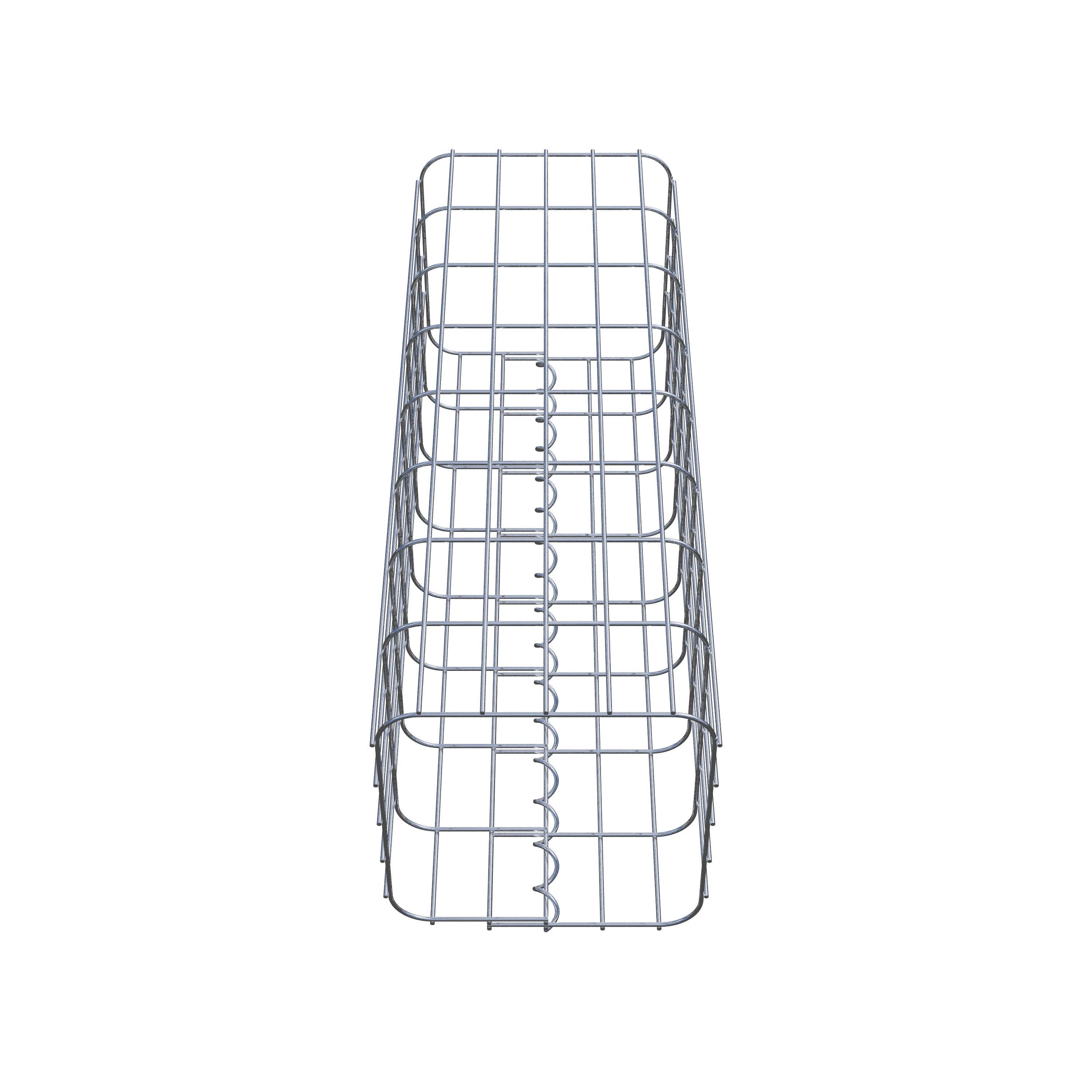 Colonne gabion carrée 27 cm x 27 cm, hauteur 80 cm, MW 5 cm x 10 cm